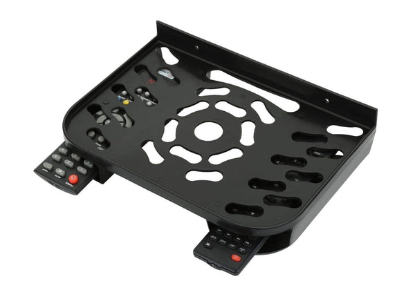 Modern wall mount stand for cable boxes, blending seamlessly into home decor.