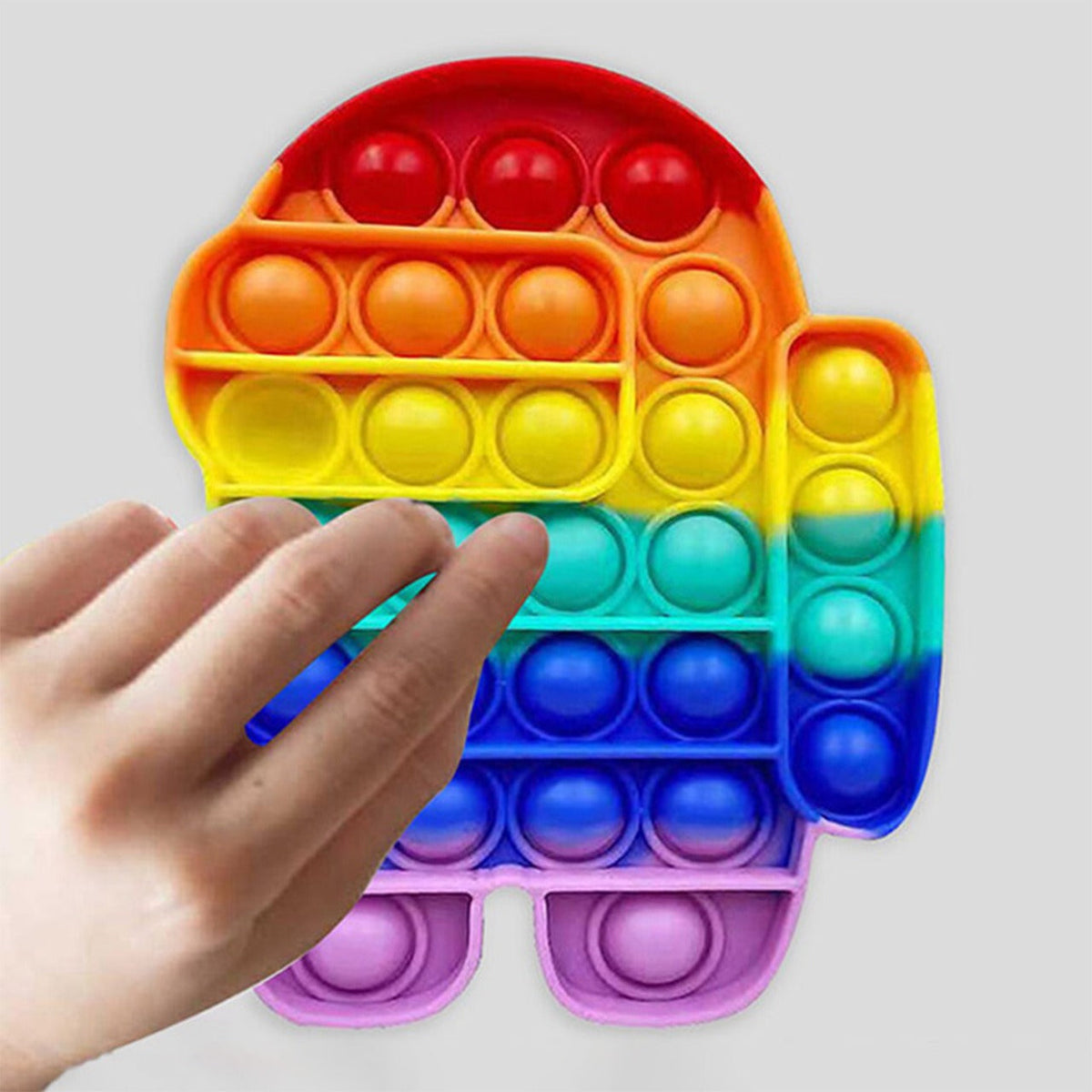 Vibrant Among Us Fidget Toy in multiple colors for engaging play. Main image