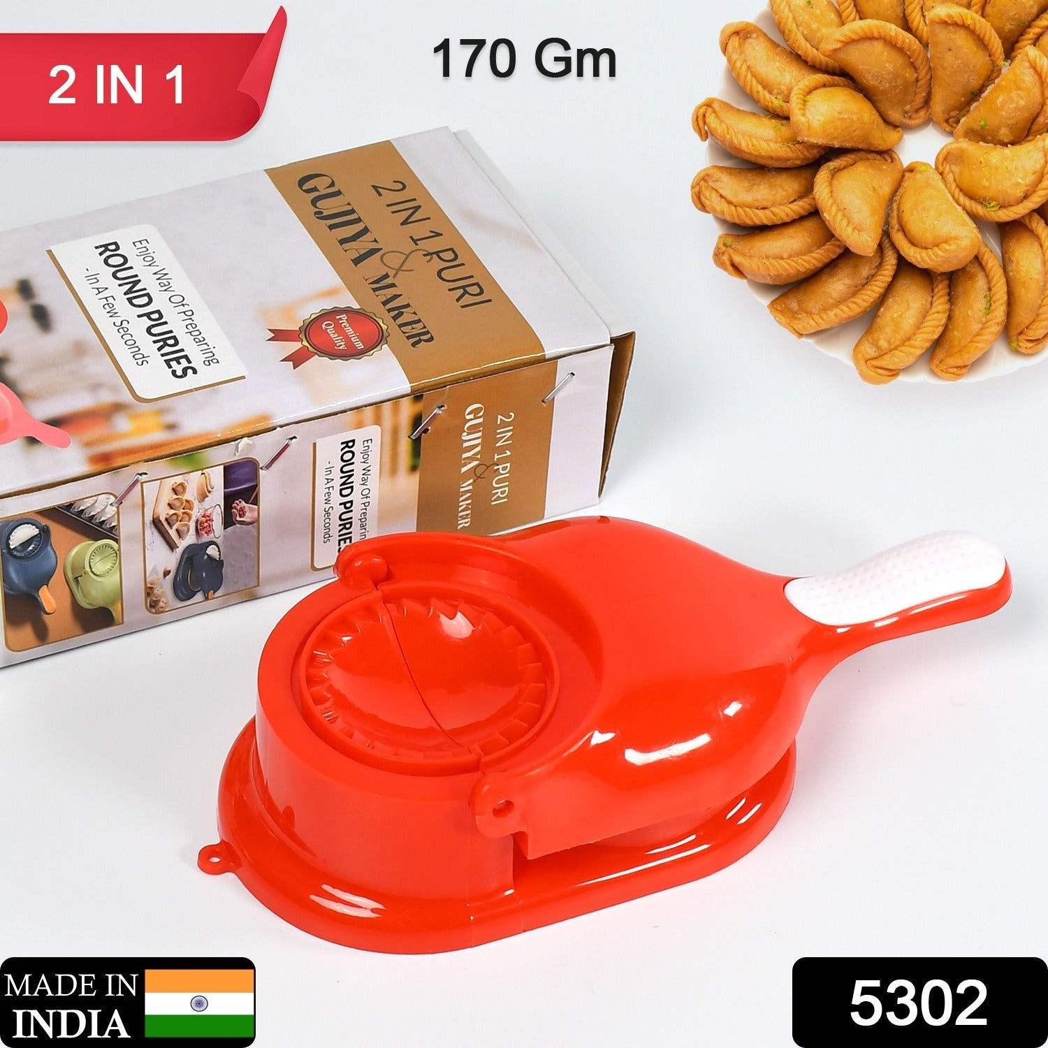 Dumpling Maker – 2-in-1 Gujiya & Momos Press | Bake & Dwell Secondary image