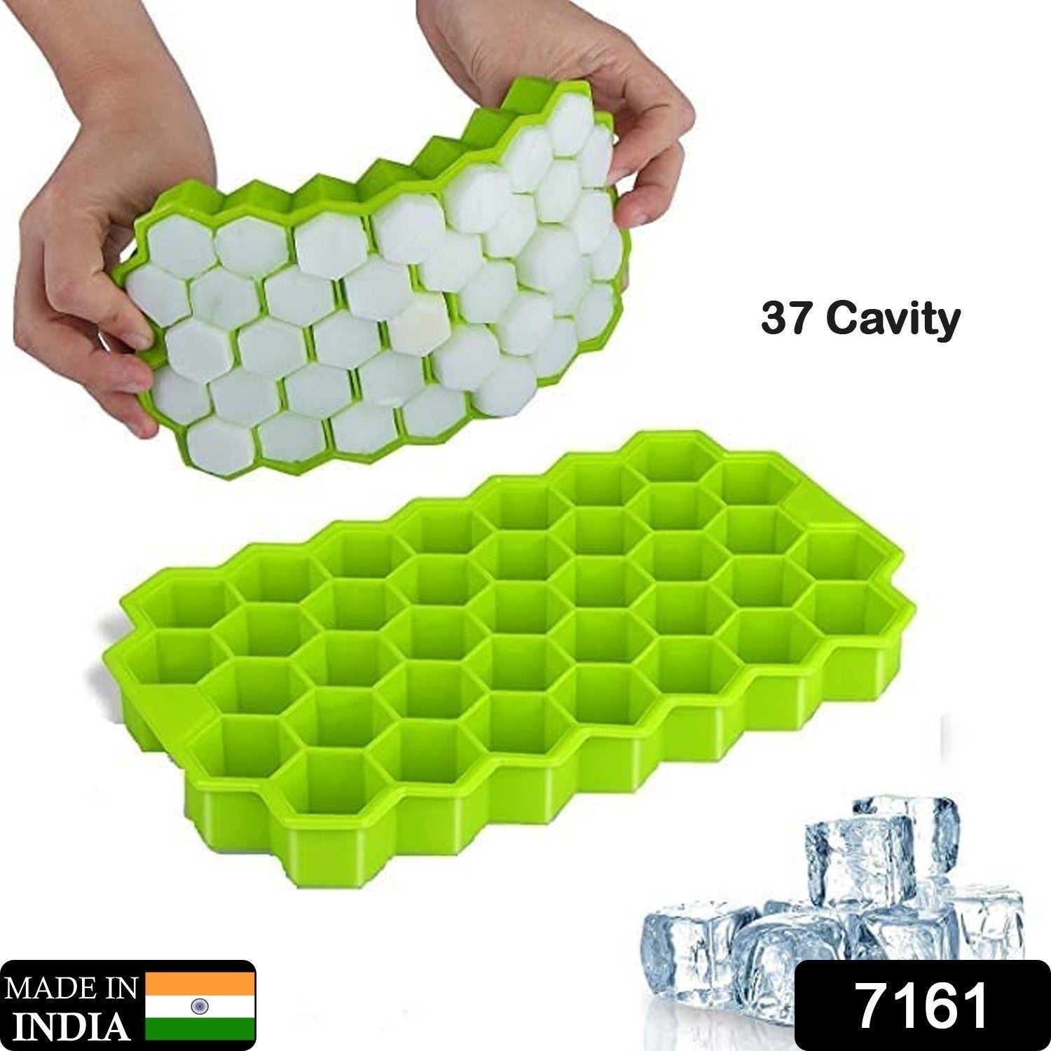 Silicone Ice Cube Tray – 37 Honeycomb Cubes | ChillPour Secondary image