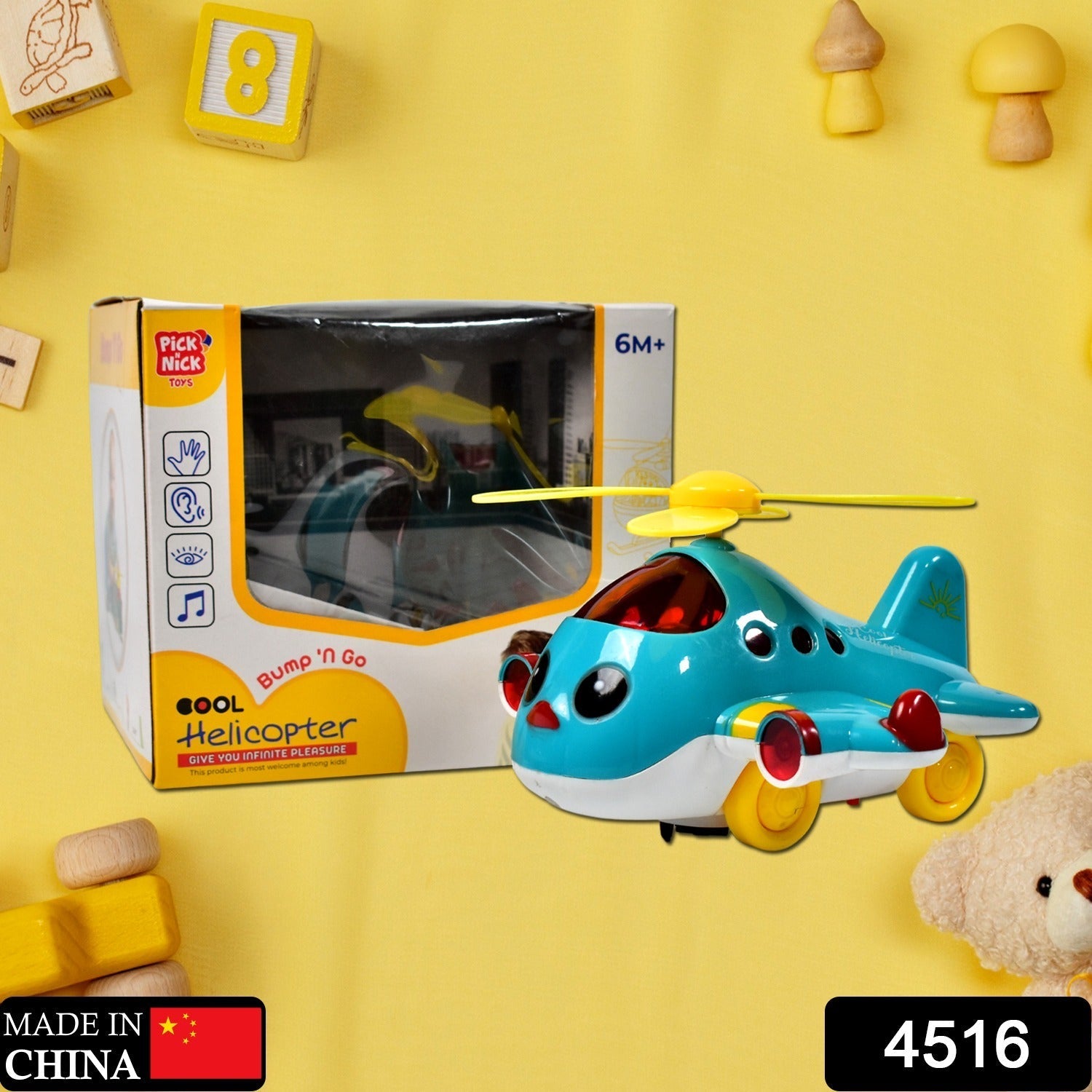 Musical Helicopter Toy – Lights & Sounds for Toddlers | Little Learners Secondary image