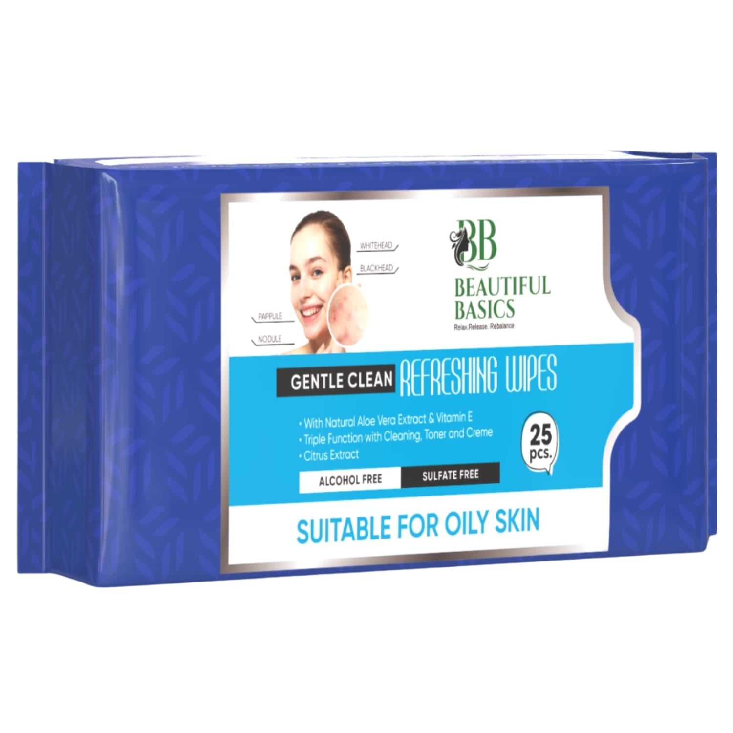 Facial Cleansing Wet Wipes – Fruit Extract, 25 Count | Beautiful Basics Secondary image