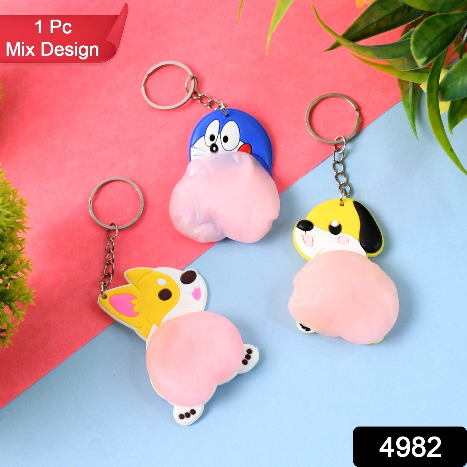 Cartoon Animal Keychain – Soft Silicone Stress Relief Toy Secondary image