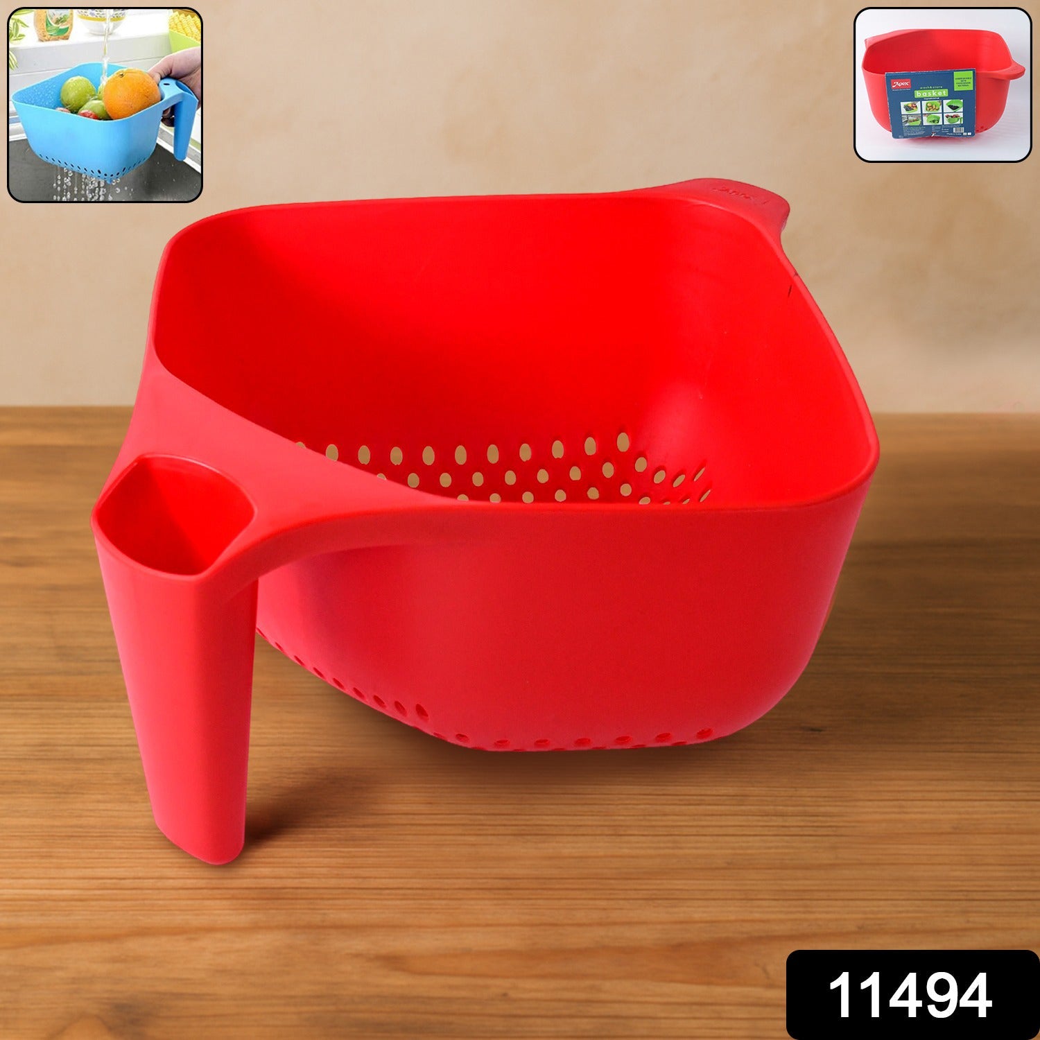 Plastic Strainer Bowl – Ergonomic Handle & Quick Drainage Secondary image
