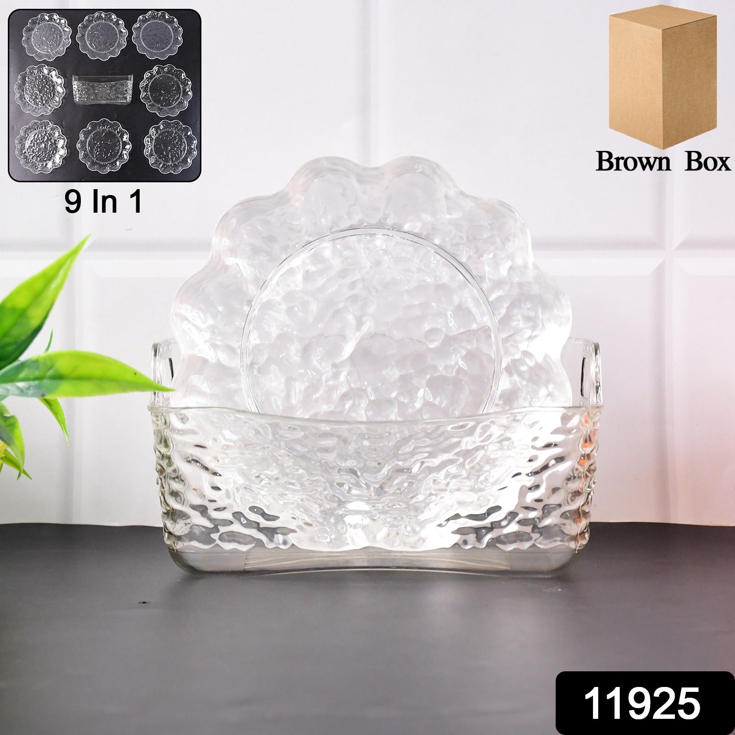 Plastic Bowl Set – 9-Piece Unbreakable Serving Tray Combo Secondary image