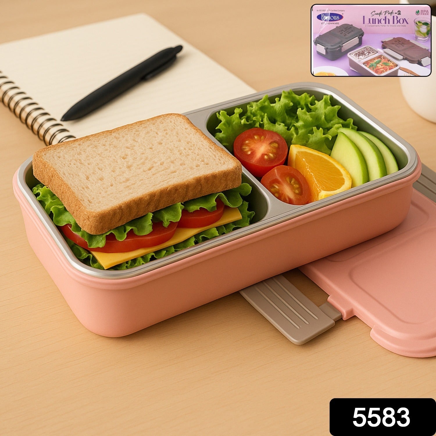 BPA-Free 2-Compartment Lunch Box – Leakproof & Compact Design Secondary image