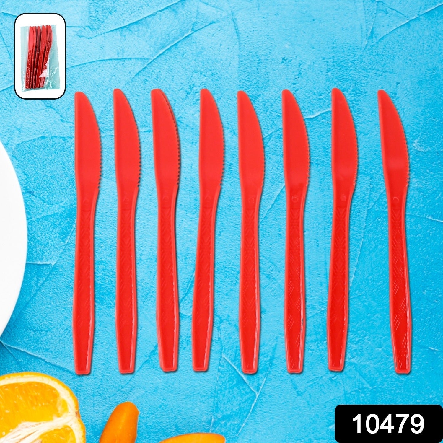Plastic Knives – Durable Reusable Cutlery Pack of 8 Secondary image