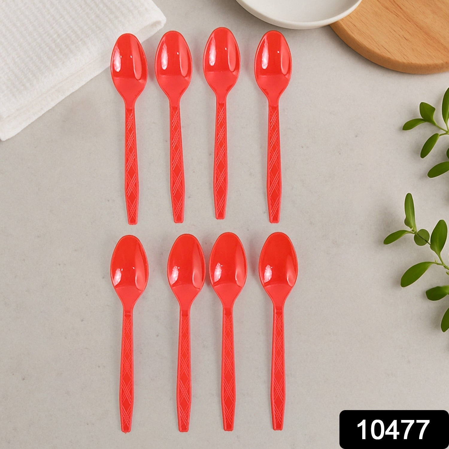 Reusable Plastic Spoons Set of 8 – Durable & Lightweight Dining Secondary image
