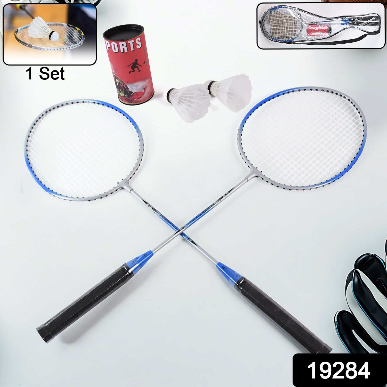 Badminton Set – Lightweight Metal Rackets with Carry Case Secondary image