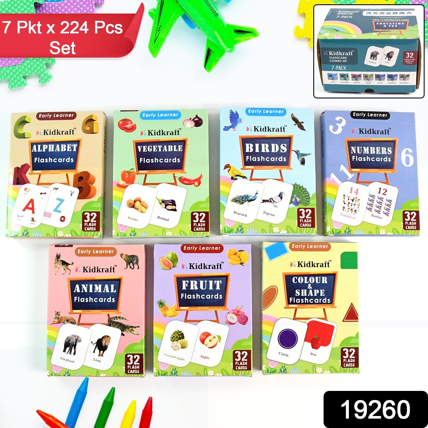 Early Learner Flashcard Set – 224 Durable Educational Cards Secondary image