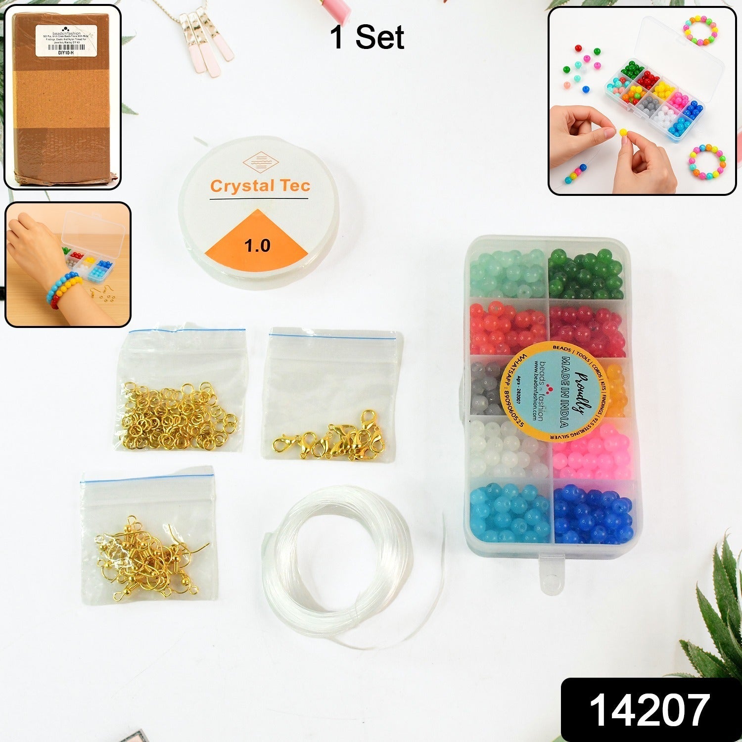 DIY Jewellery Making Kit – Complete Set with Colorful Beads & Accessories Secondary image