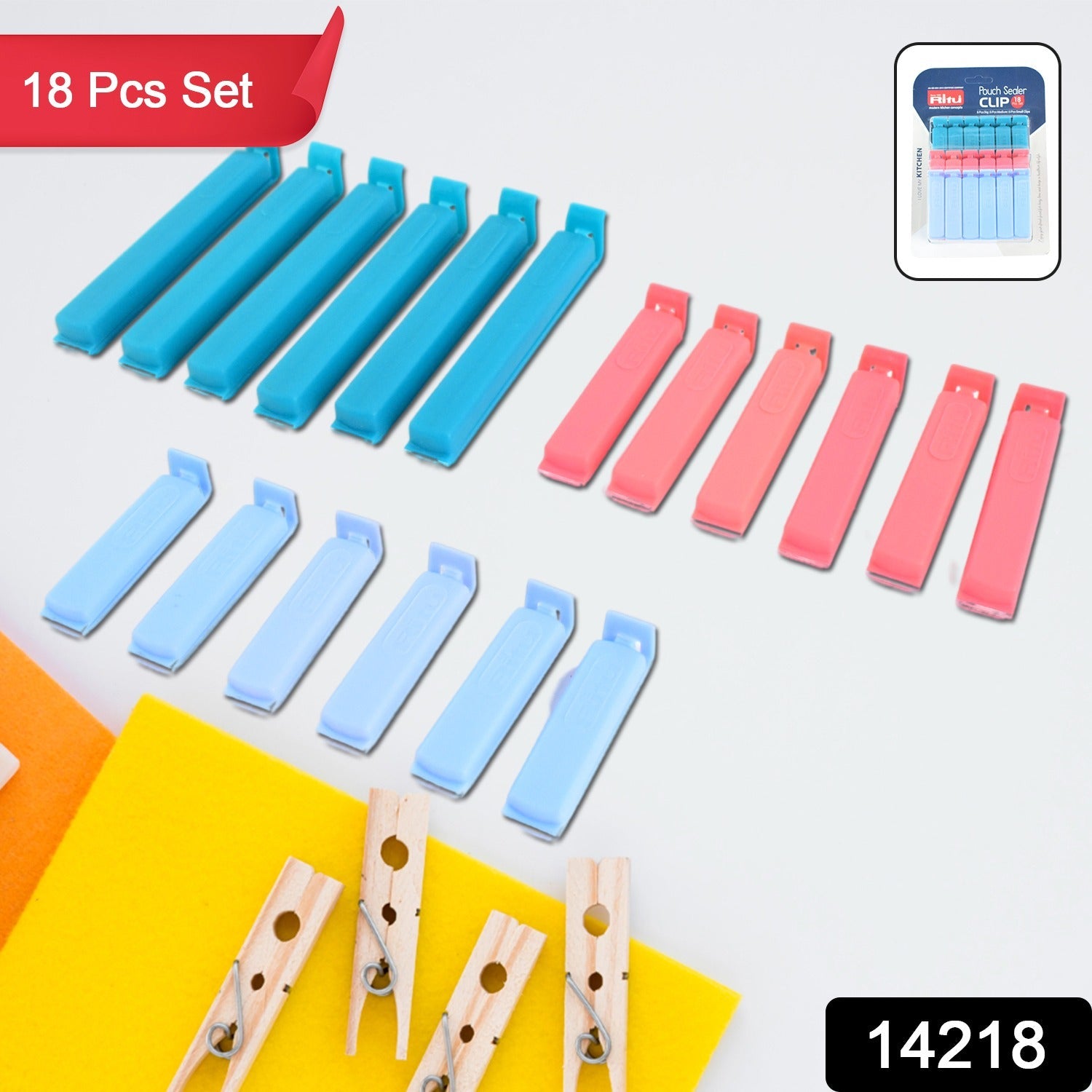 Pouch Sealer Clips – 18-Piece Airtight Food Storage Set Secondary image