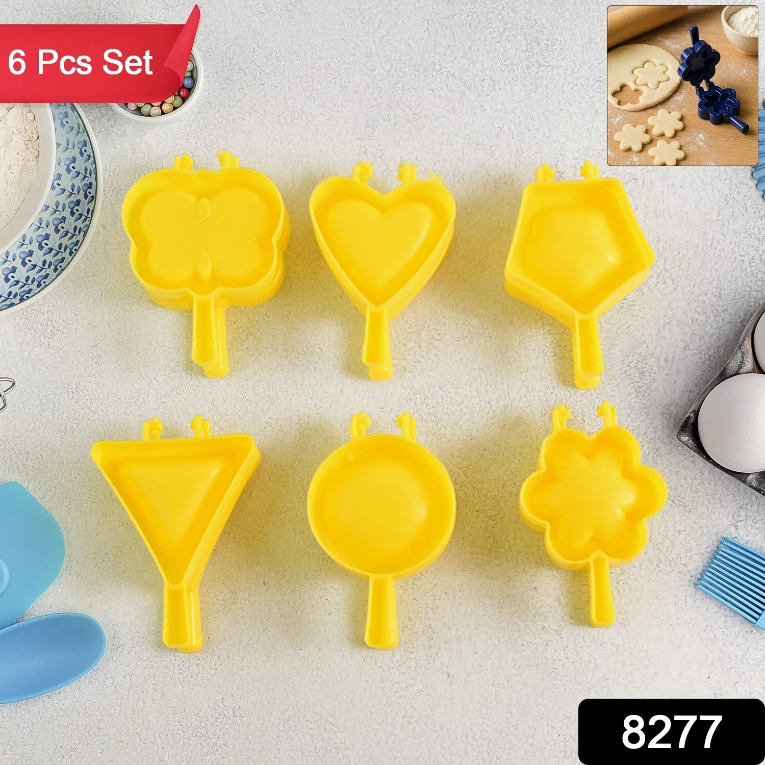 Plastic Cookie Cutter Set – 6-Pc Assorted Baking Moulds for Kids Secondary image