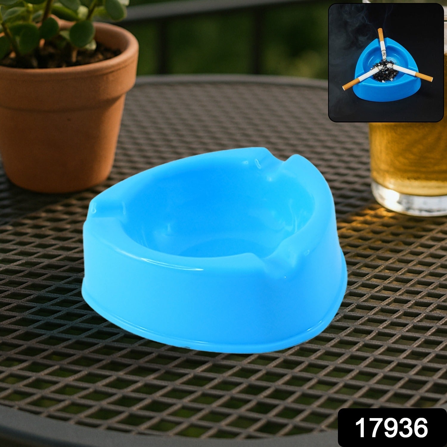 Plastic Ashtray – Heavy Duty, Unbreakable & Heat-Resistant Secondary image