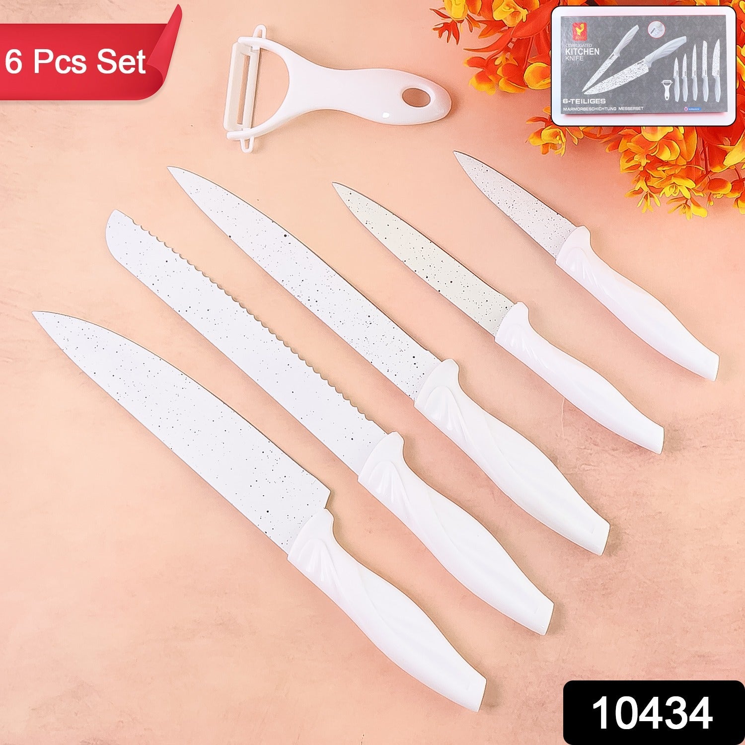 Marble Coated Kitchen Knife Set – 6-Piece Sharp & Stylish Secondary image