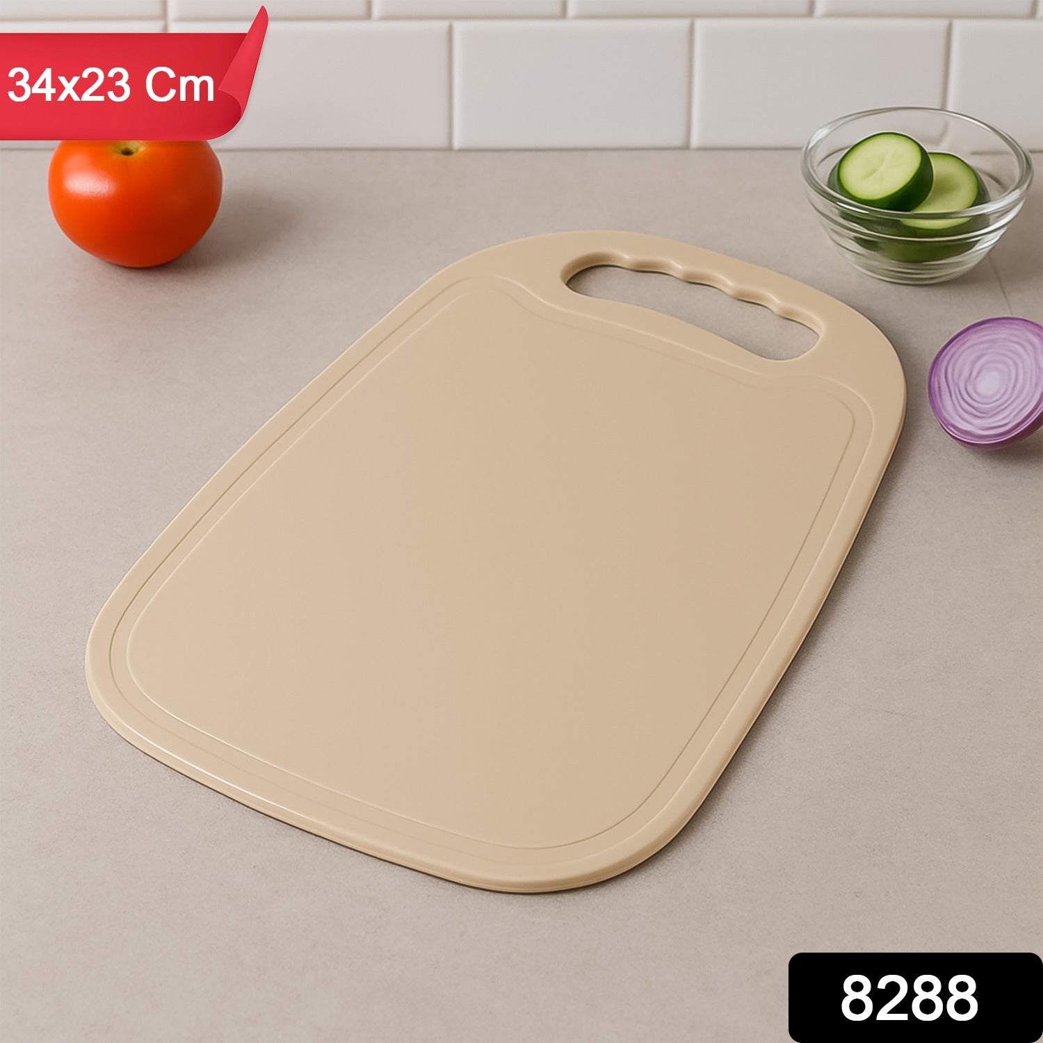 Plastic Chopping Board 34x23 cm – Durable, Non-Slip with Handle Secondary image