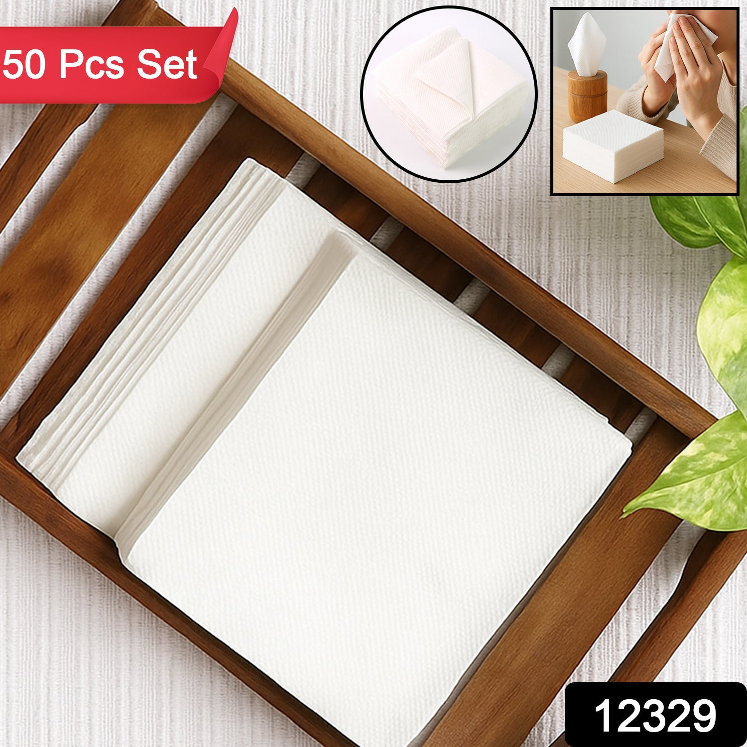 Facial Tissue Paper Napkins – Ultra Soft 50 Pcs Set Secondary image