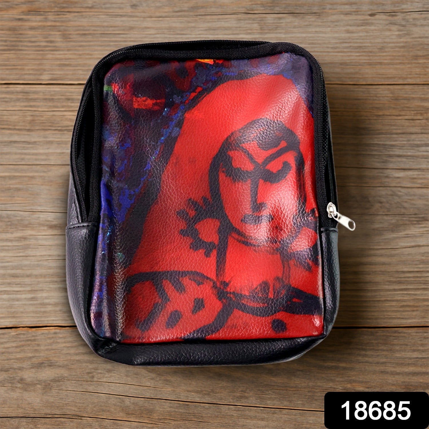 Multipurpose Zipper Pouch – Handcrafted Traditional Art Print Secondary image