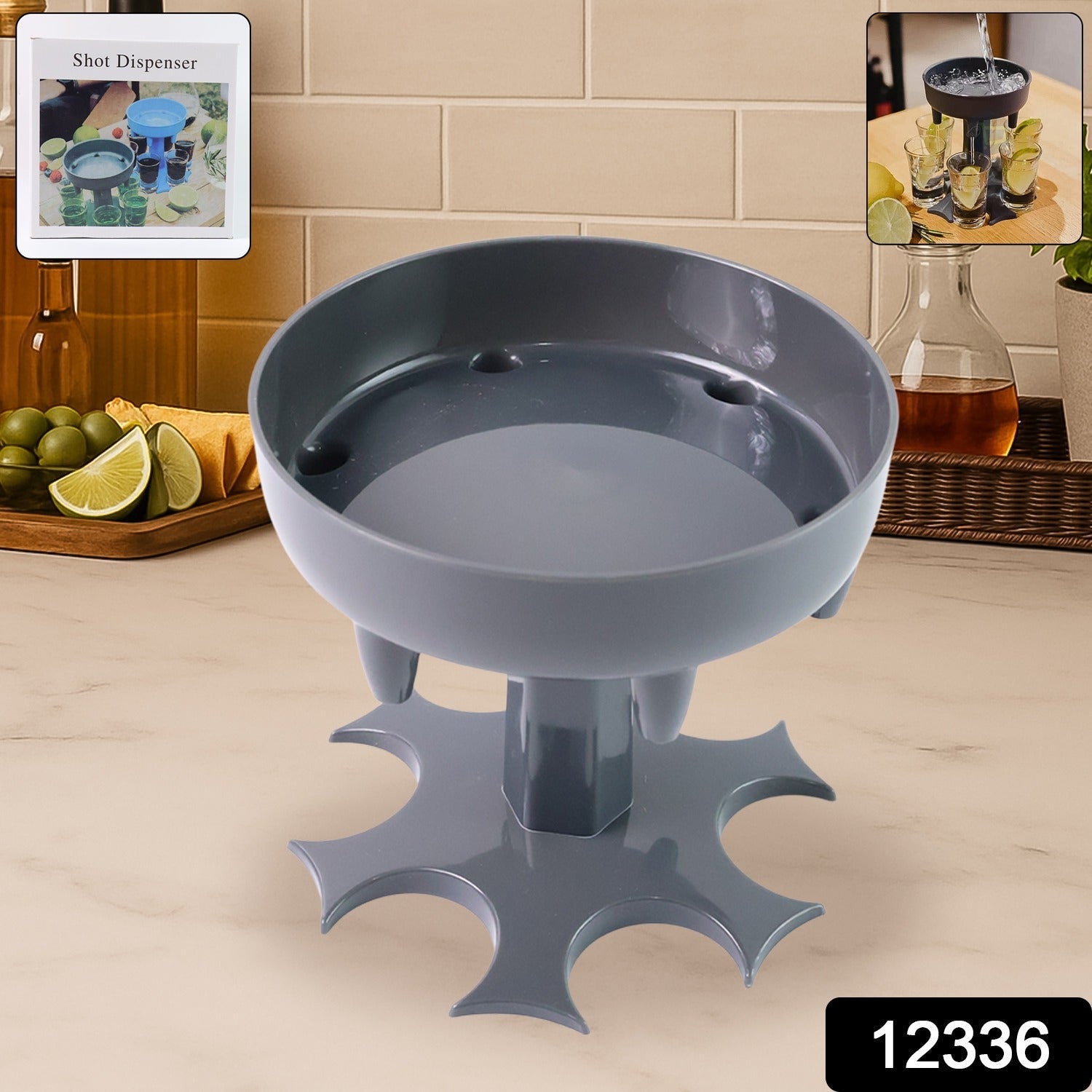 6-Port Drink Dispenser Stand – Even Flow for Party Shots Secondary image