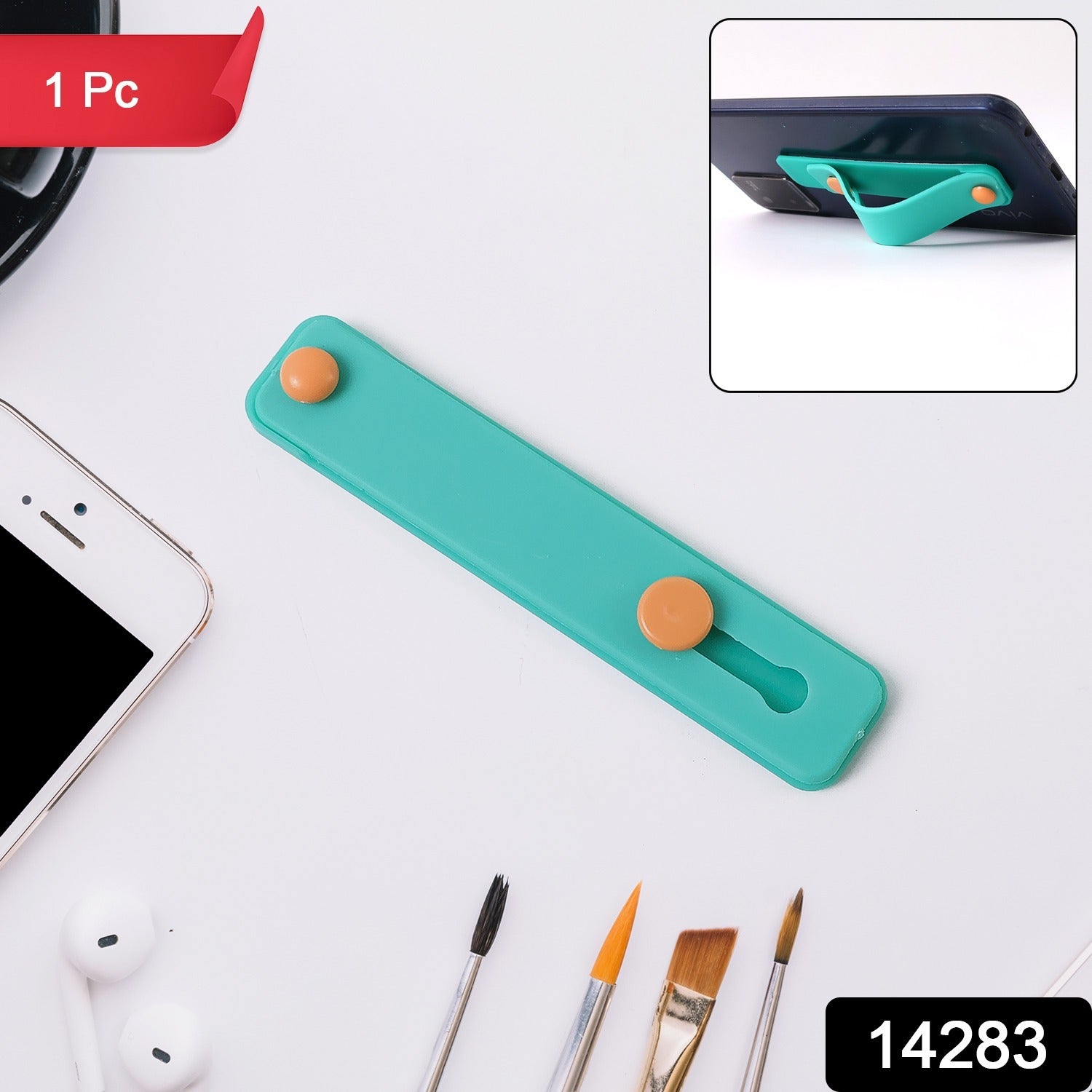 Teal Green Phone Loop Finger Holder – Secure & Multifunctional Grip Secondary image