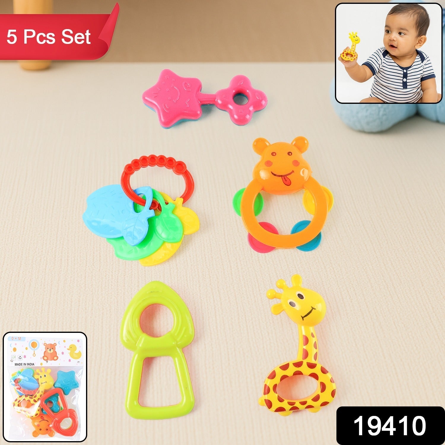 Baby Rattle Toys Set – Safe, Colorful Sensory Play for Infants Secondary image