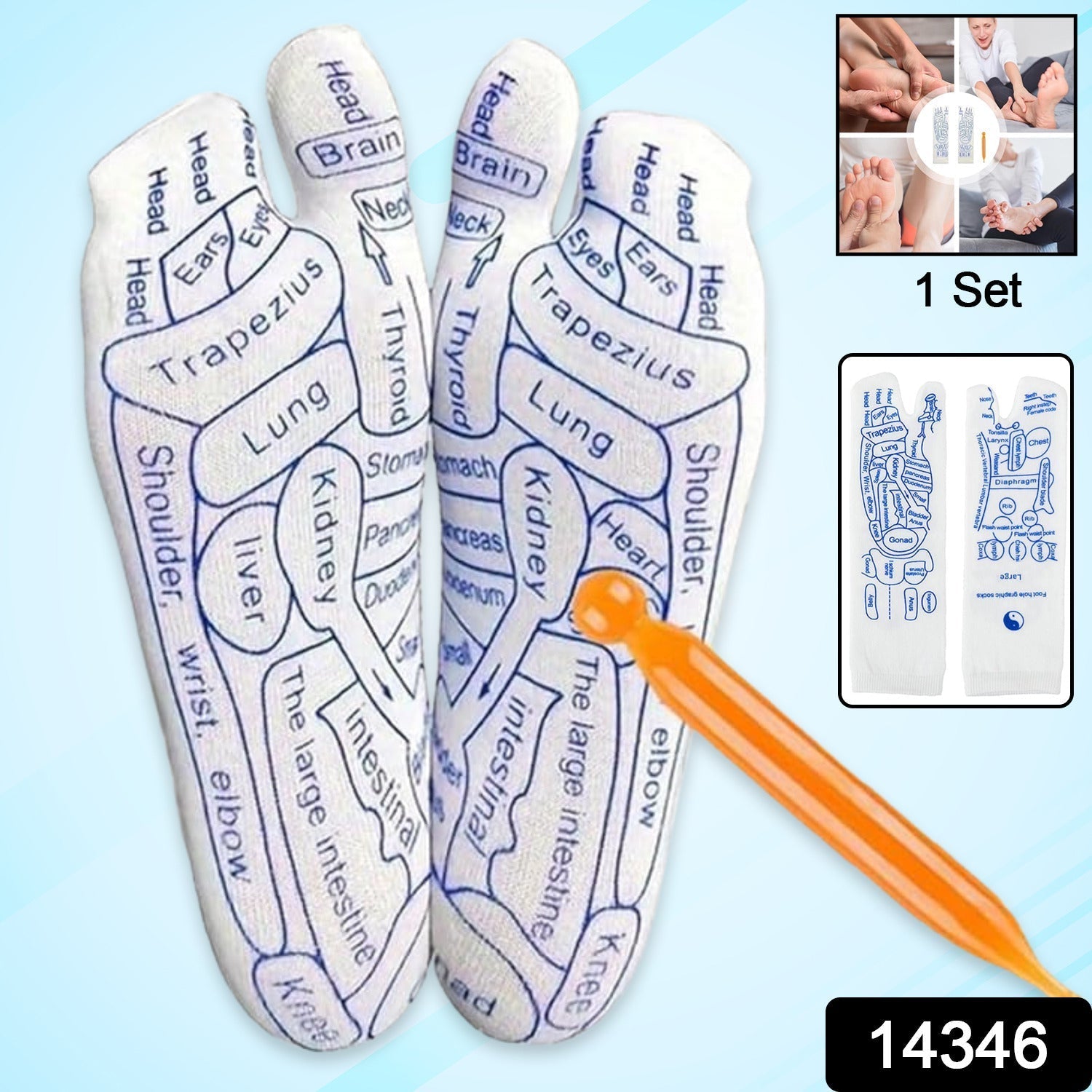 Reflexology Acupressure Socks Set – Targeted Foot Massage & Relaxation Secondary image