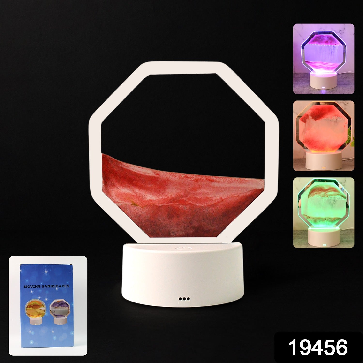 LED Moving Sand Art Table Lamp – Soothing Color-Changing Decor Secondary image