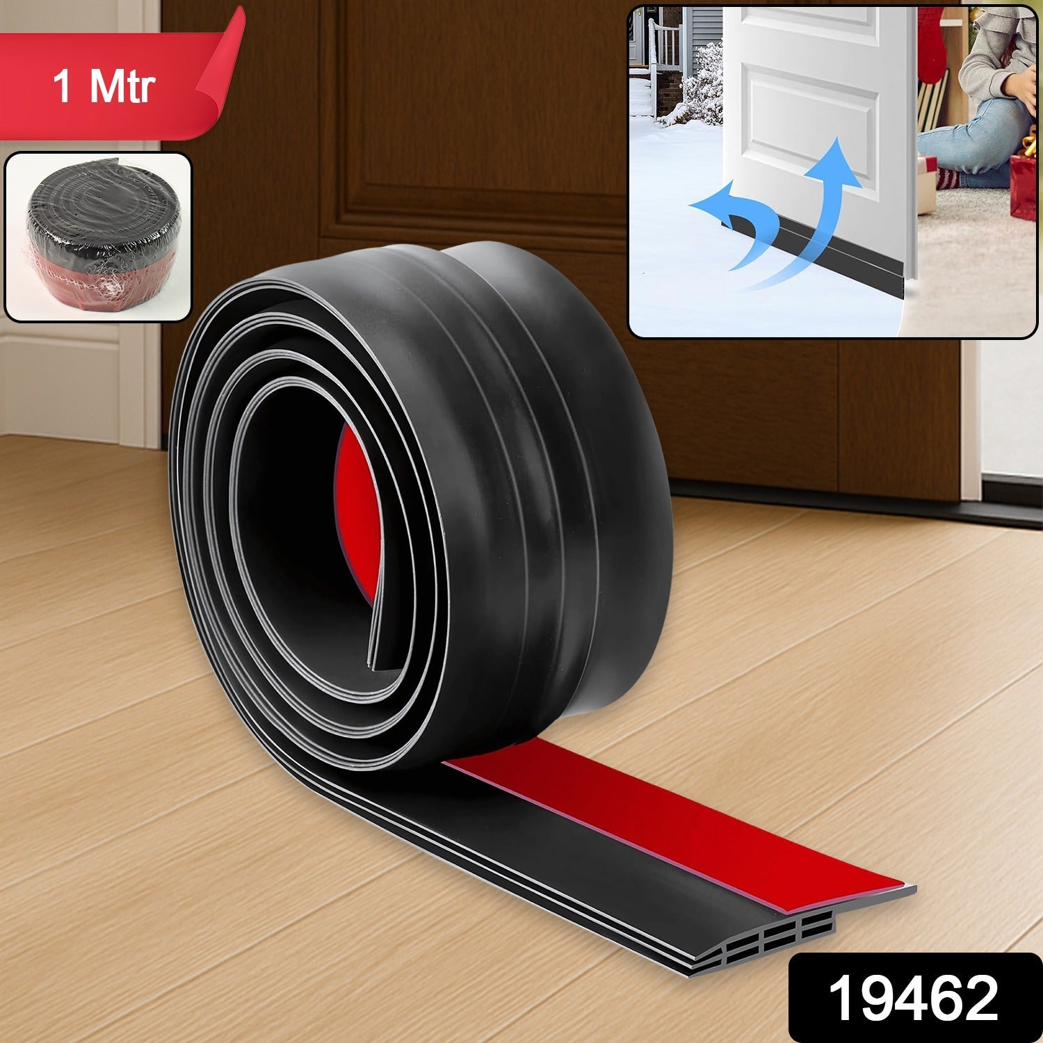 Silicone Door Bottom Seal Strip – 1 Meter Self-Adhesive Noise Reduction Secondary image