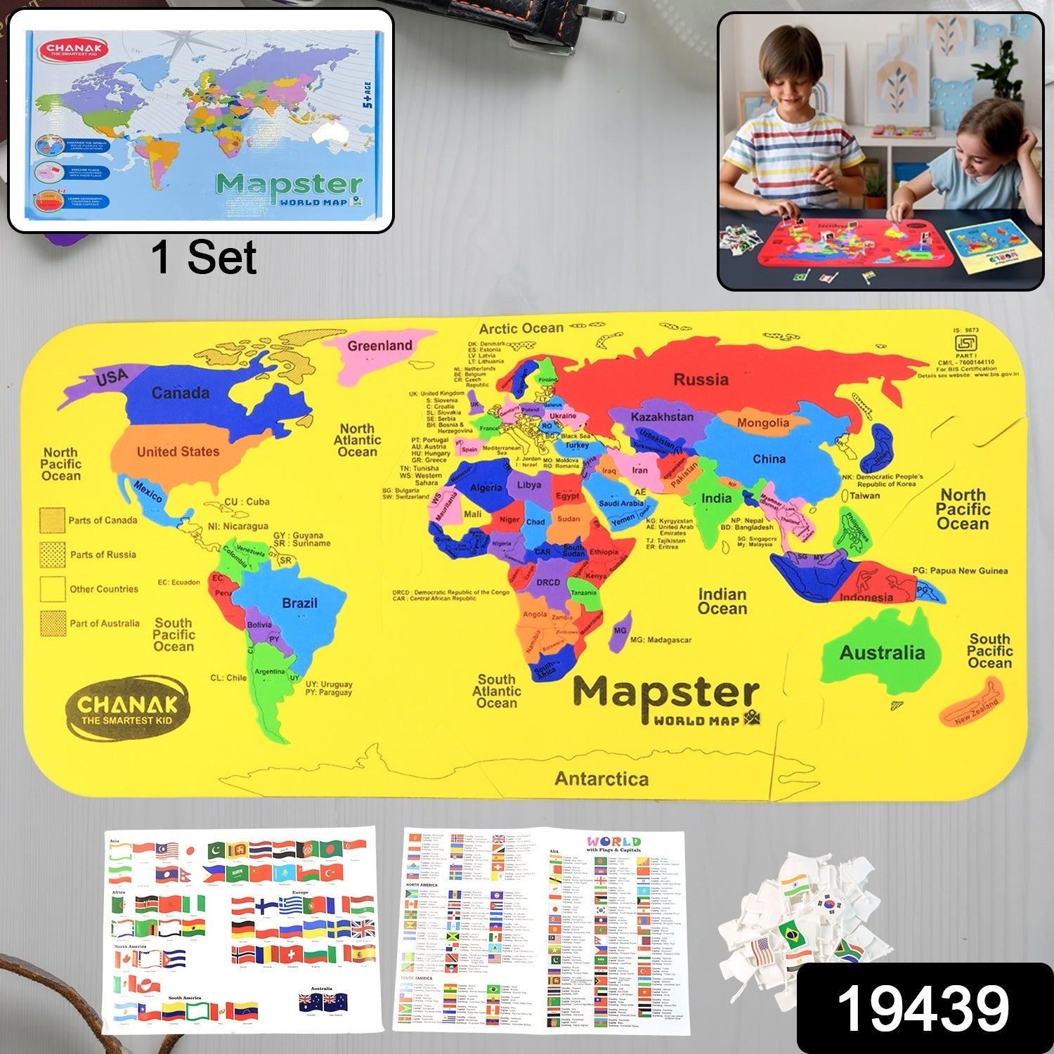 World Map Puzzle – Educational EVA Foam Toy for Kids 5+ Secondary image