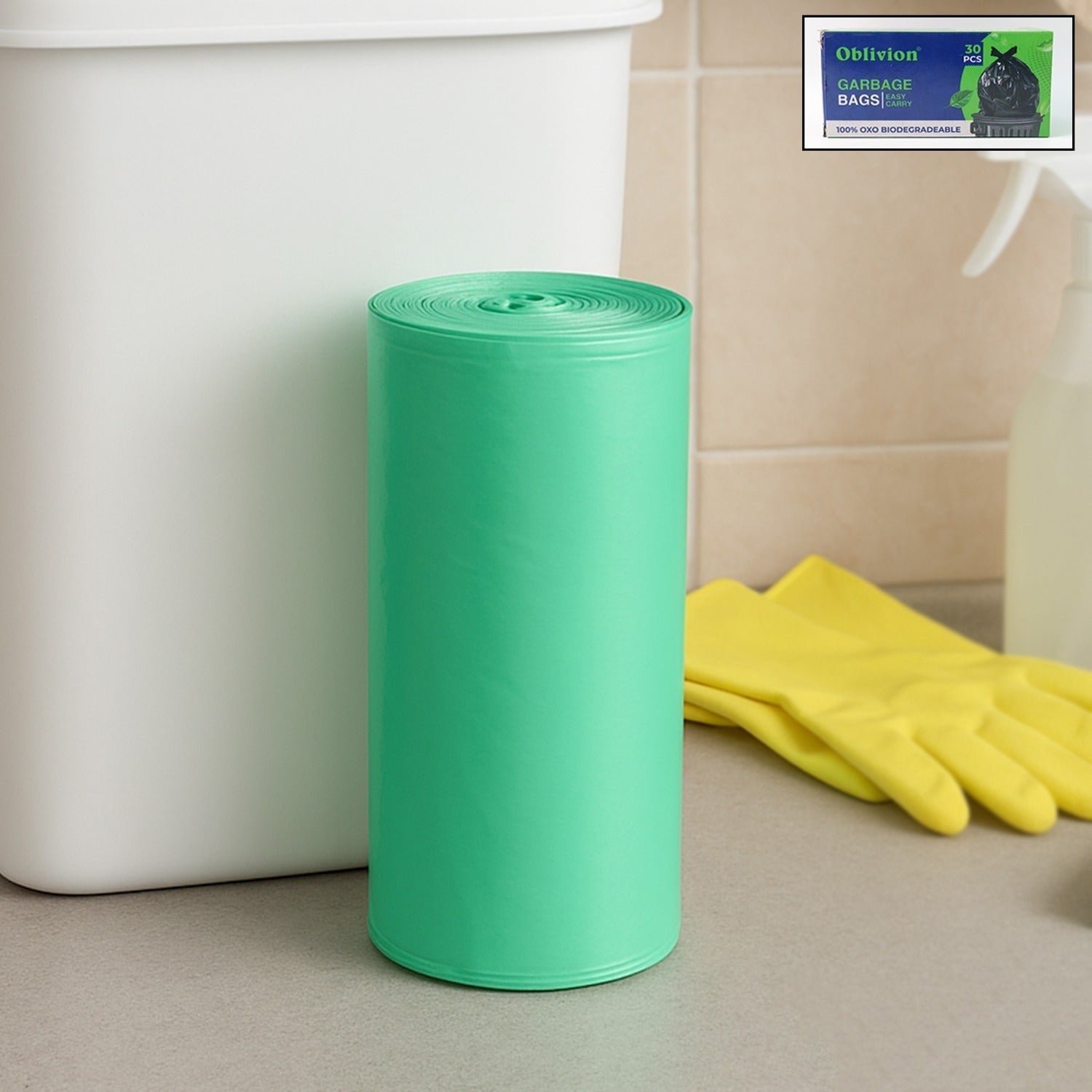 Biodegradable Garbage Bags – Eco-Friendly & Durable 19x21 inch Secondary image