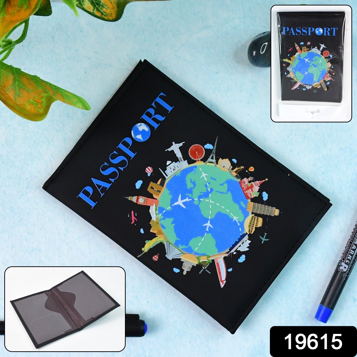 World Map Passport Holder – Stylish Durable Travel Cover Secondary image
