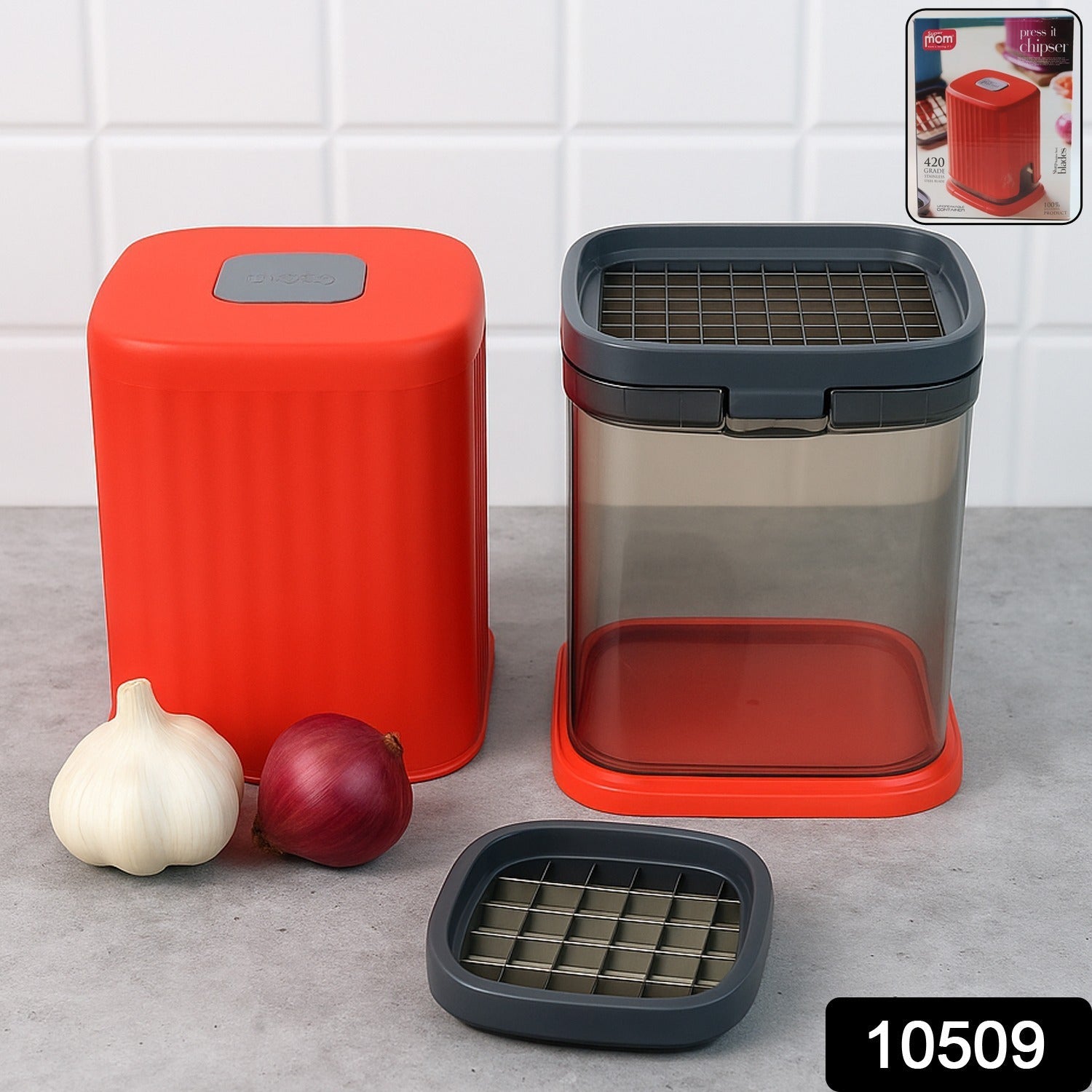 Onion Chopper – Multipurpose Manual Press with Storage Box Secondary image