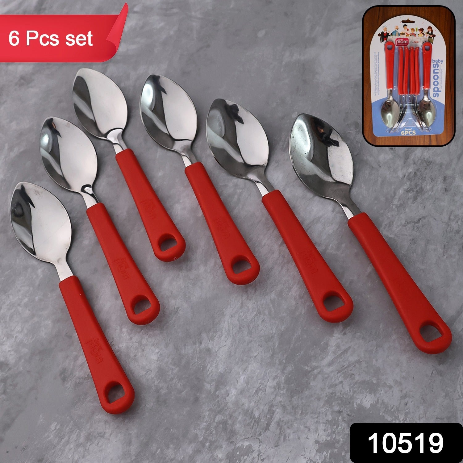 Baby Feeding Spoon Set – Durable Stainless Steel 6-Piece Set Secondary image