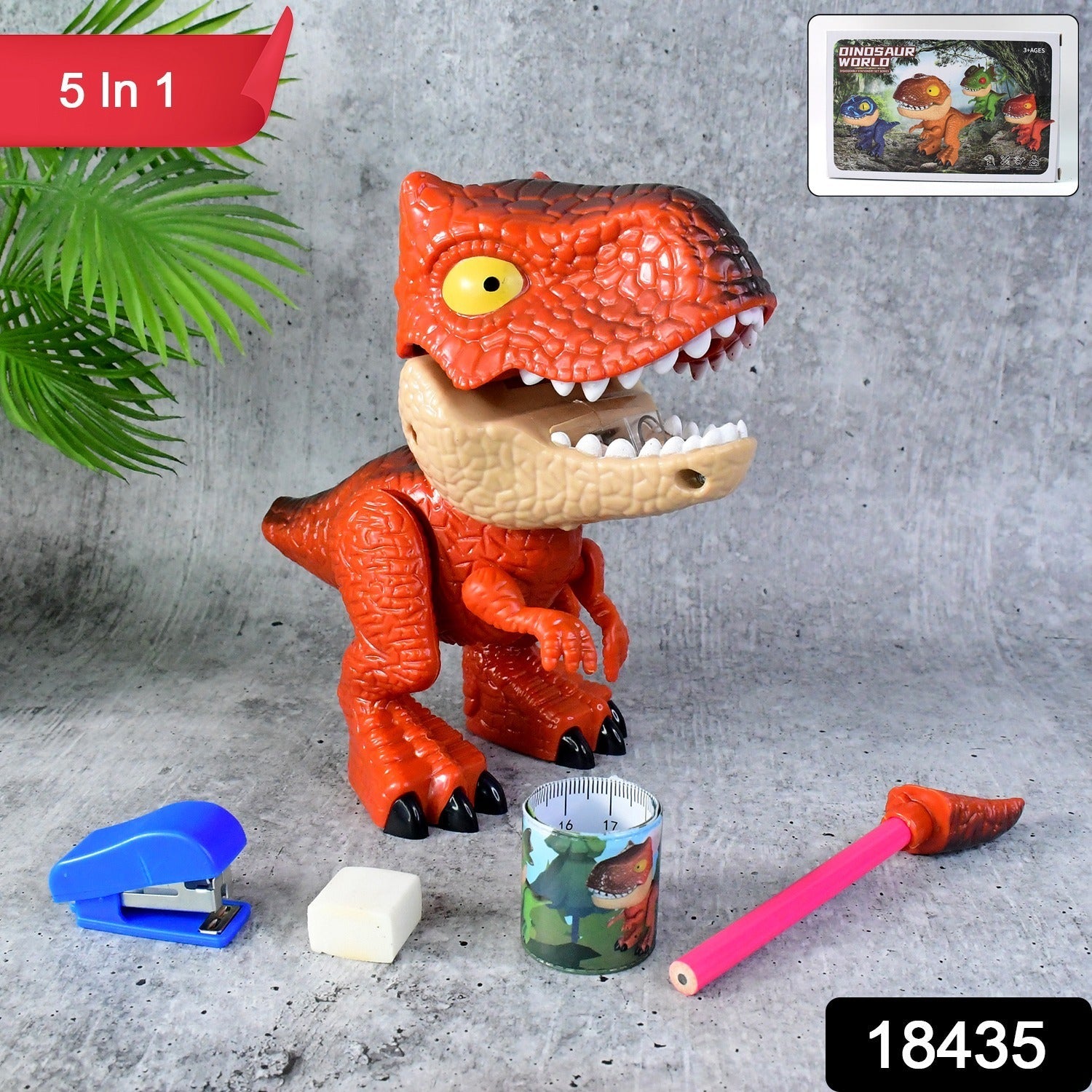 Dinosaur Stationery Set – Fun 5-in-1 School Kit for Kids Secondary image