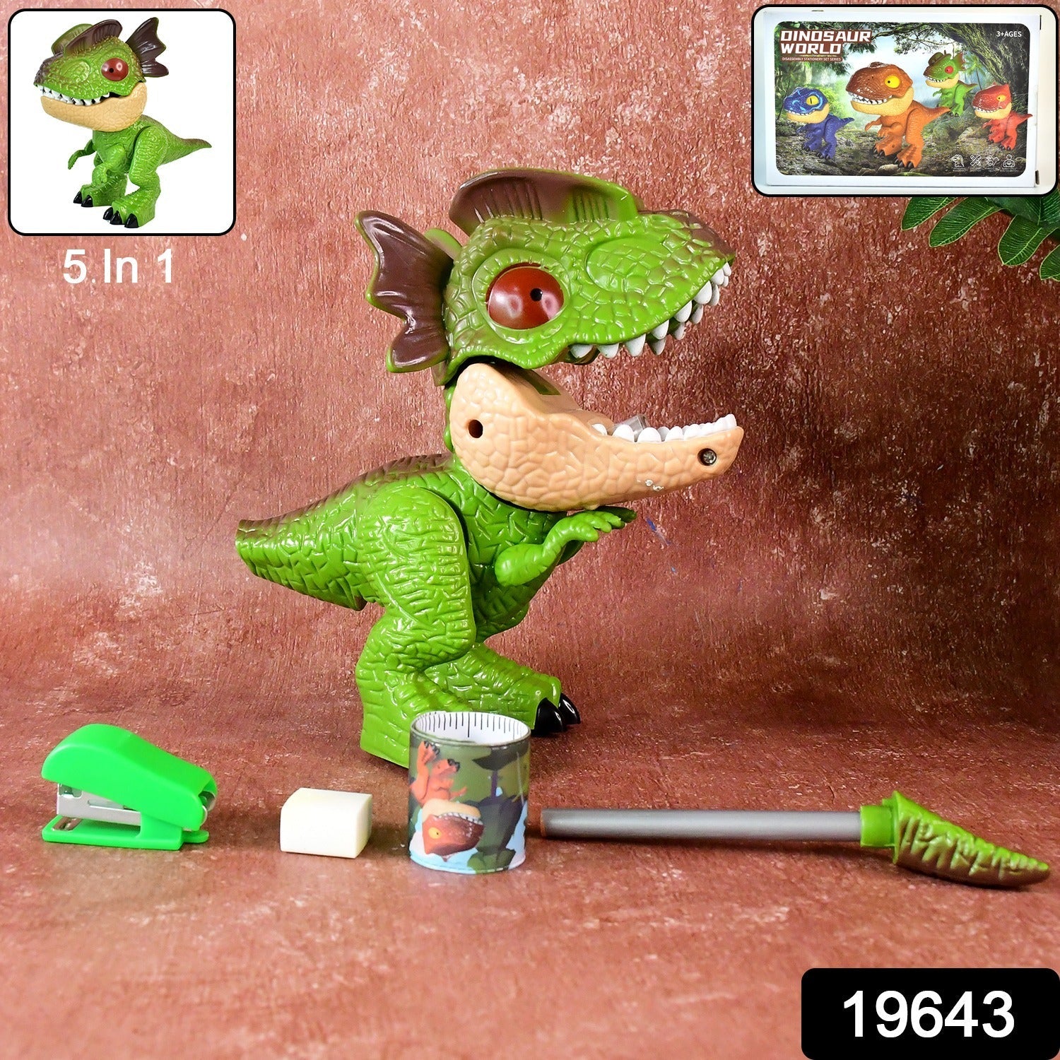 Dinosaur Stationery Gift Set – Fun 5-in-1 Kids School Kit Secondary image