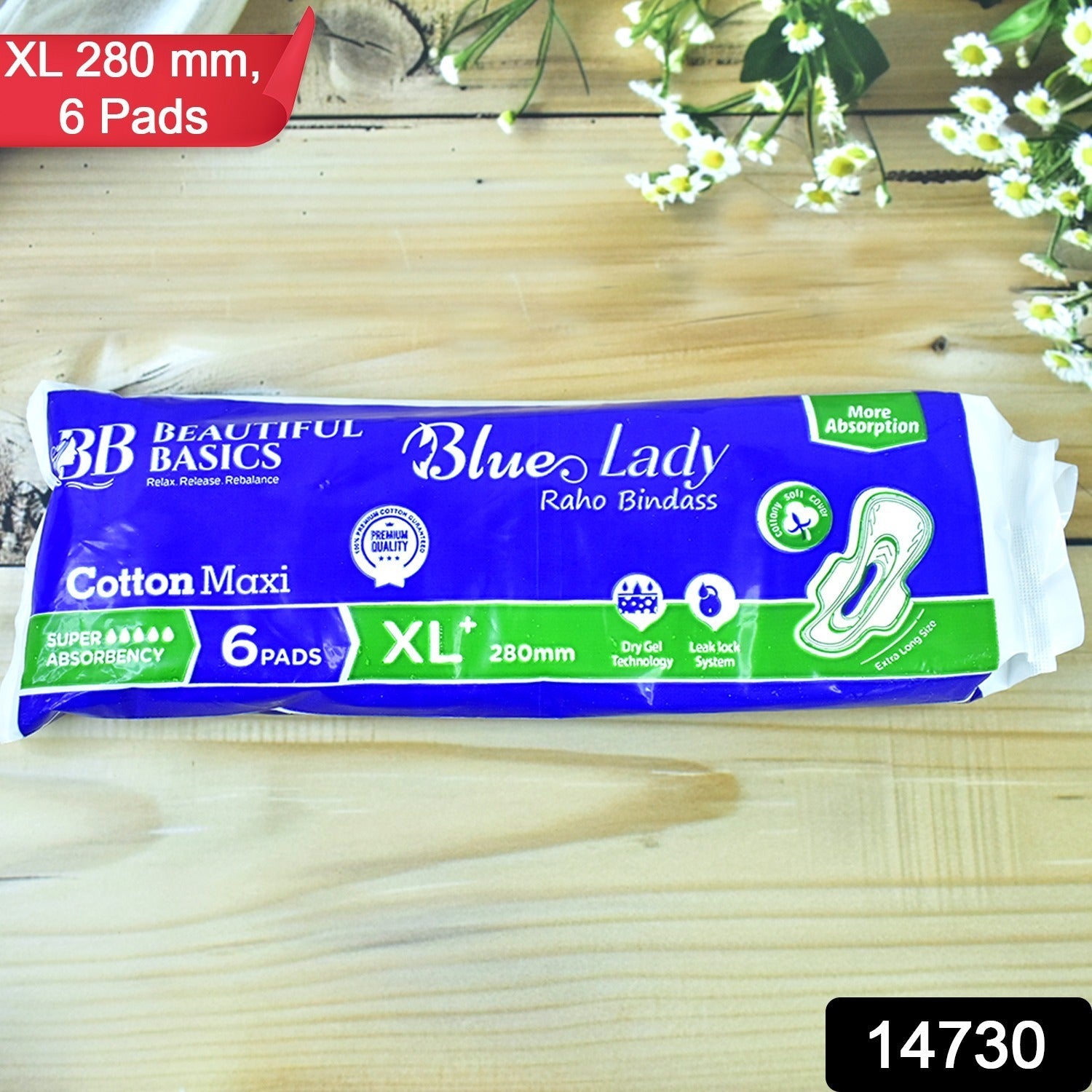 Blue Lady XL Sanitary Pads 280mm – Heavy Flow Protection Secondary image