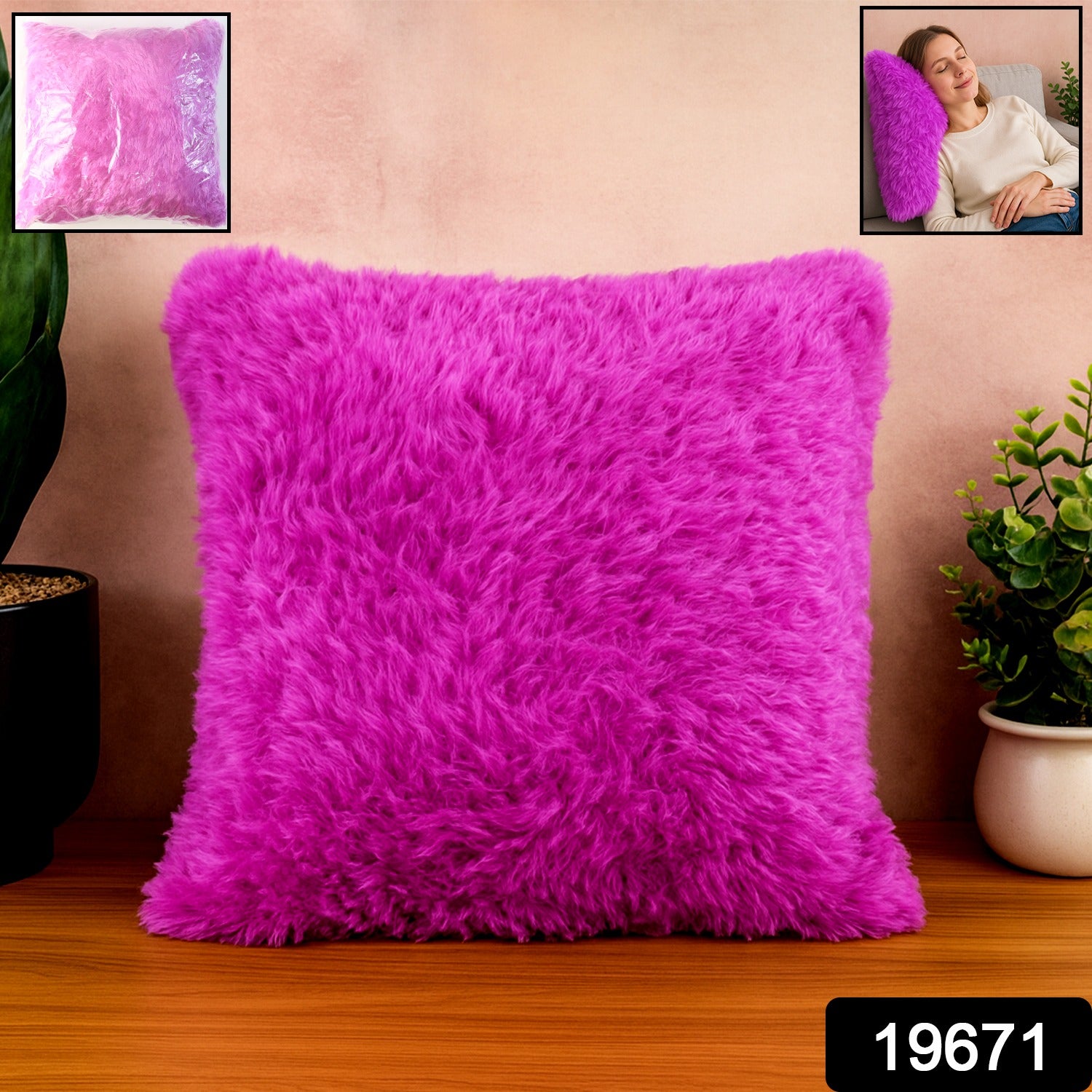 Fluffy Cushion Pillow – Ultra Soft Cozy Decorative Throw Secondary image