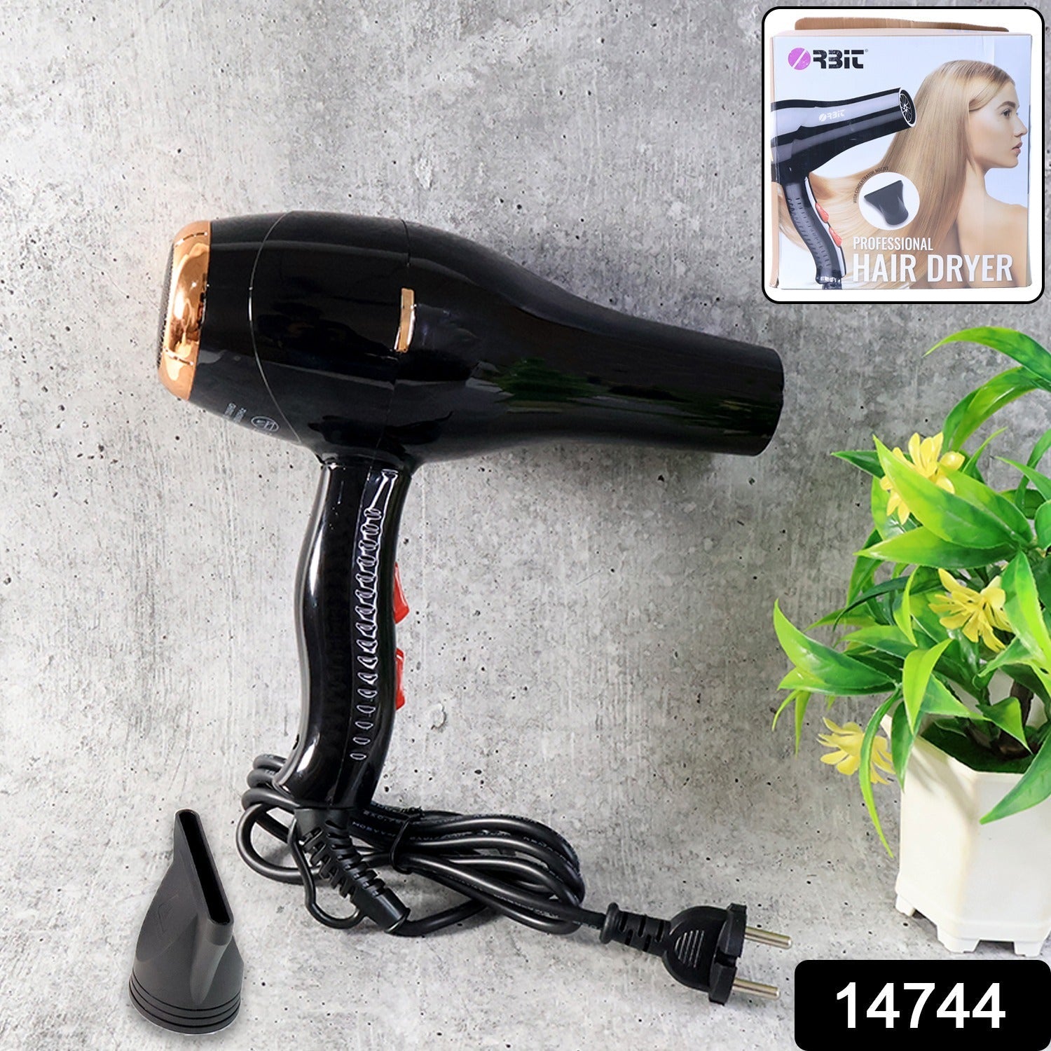 Professional Hair Dryer – Quick Drying with Concentrator Nozzle Secondary image
