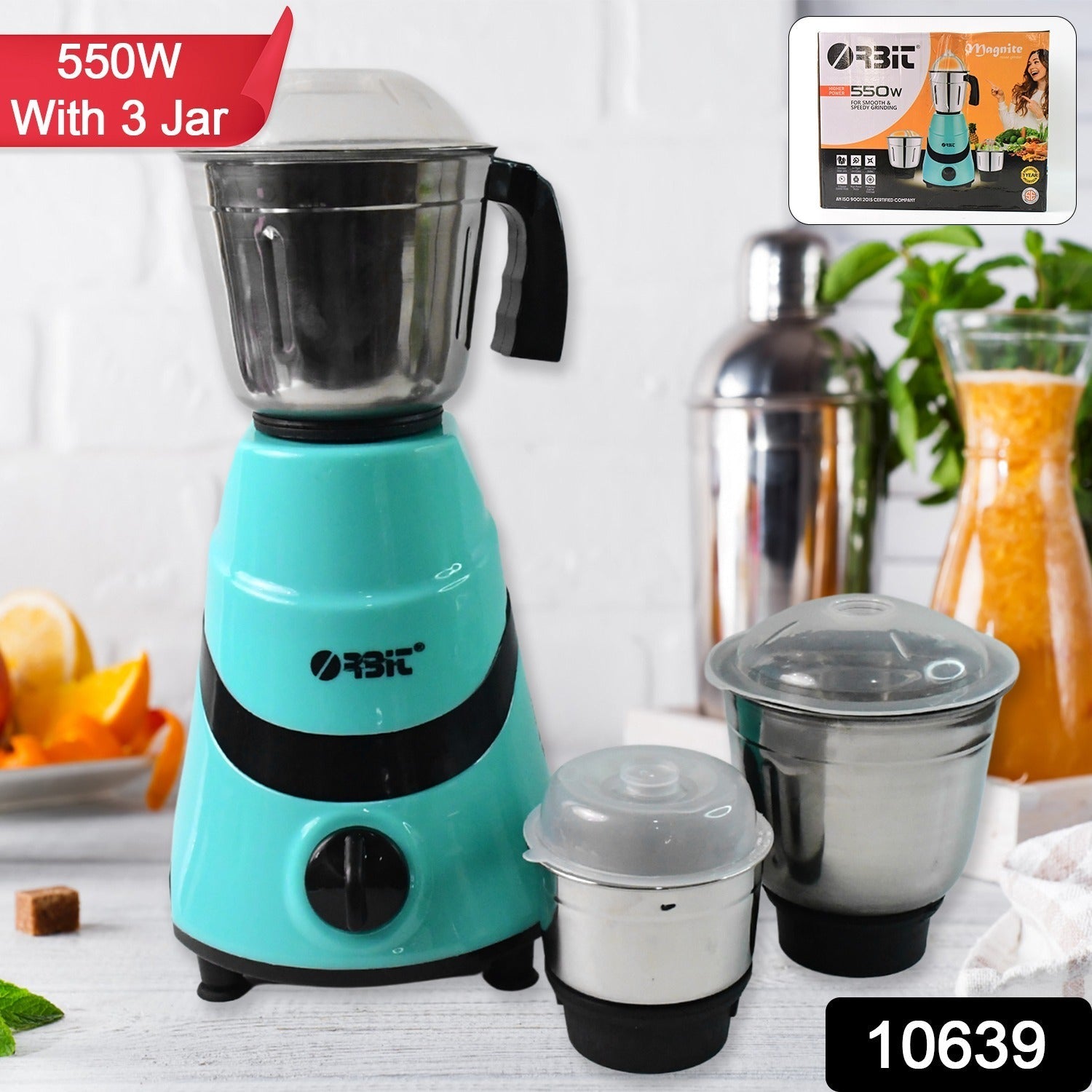 Mixer Grinder 550W with 3 Stainless Steel Jars – Powerful & Durable Secondary image
