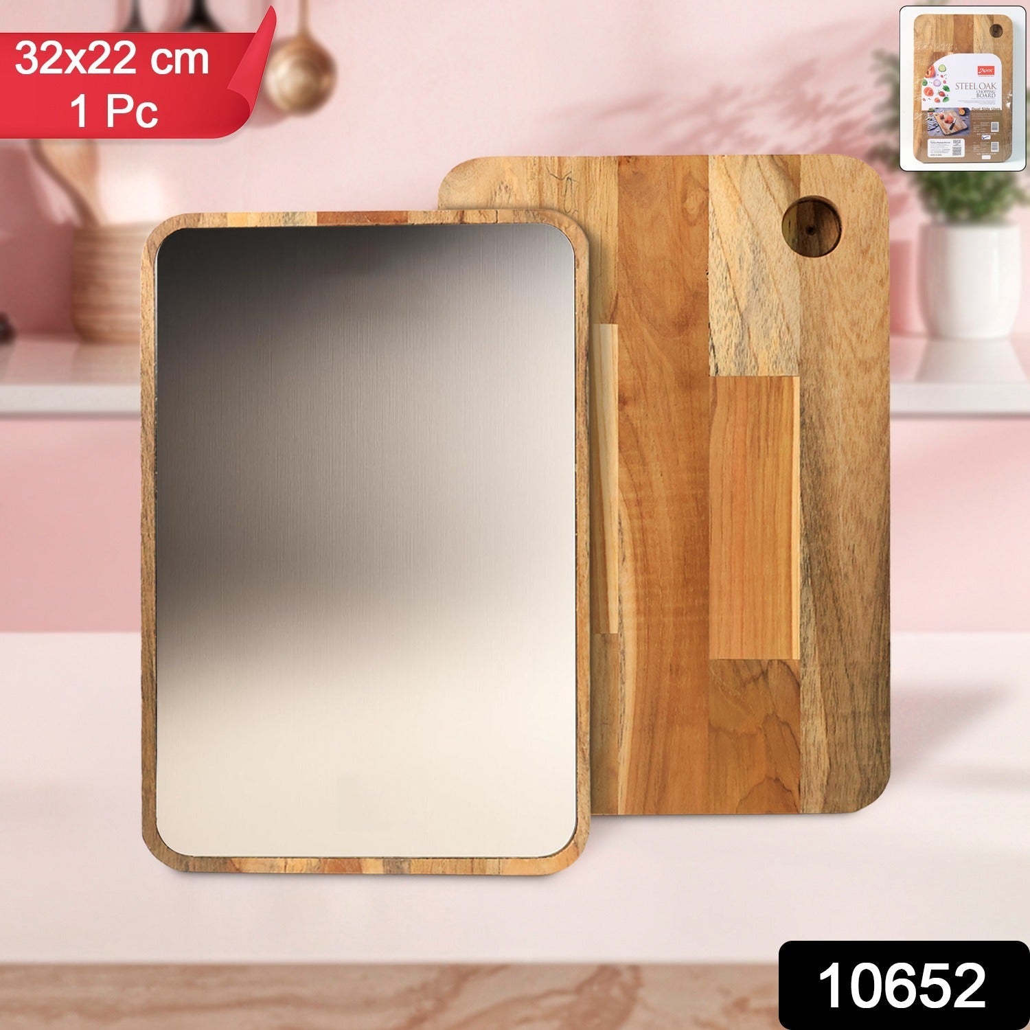 Steel Oak Cutting Board – Durable & Stylish Kitchen Tool Secondary image