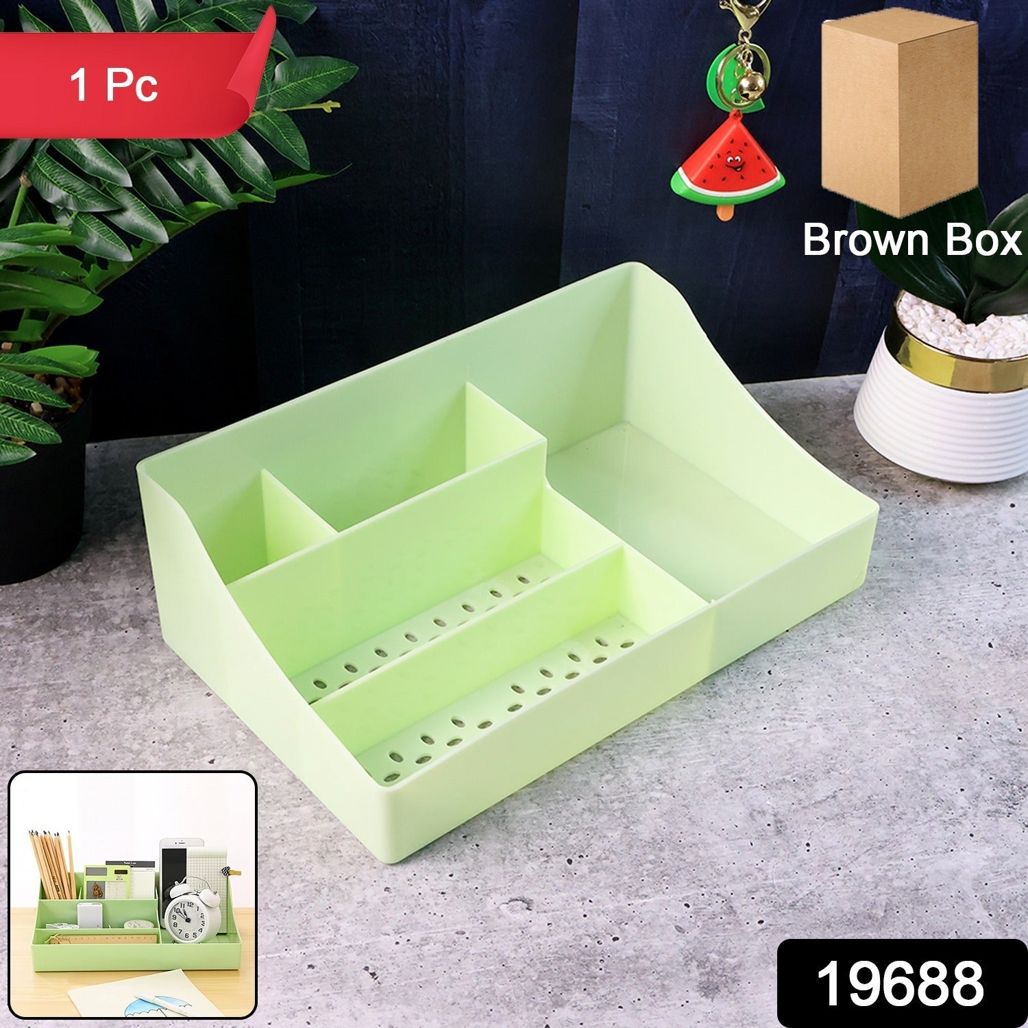 Desk Organizer Storage Tray – Multi-Section Plastic Organizer Secondary image