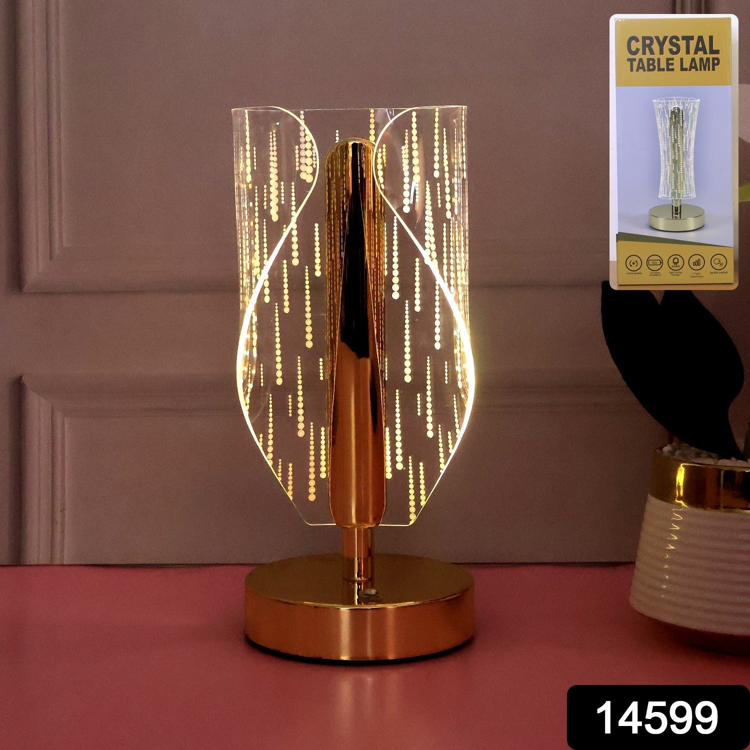 Crystal LED Table Lamp – Elegant Modern Bedside Lighting Secondary image