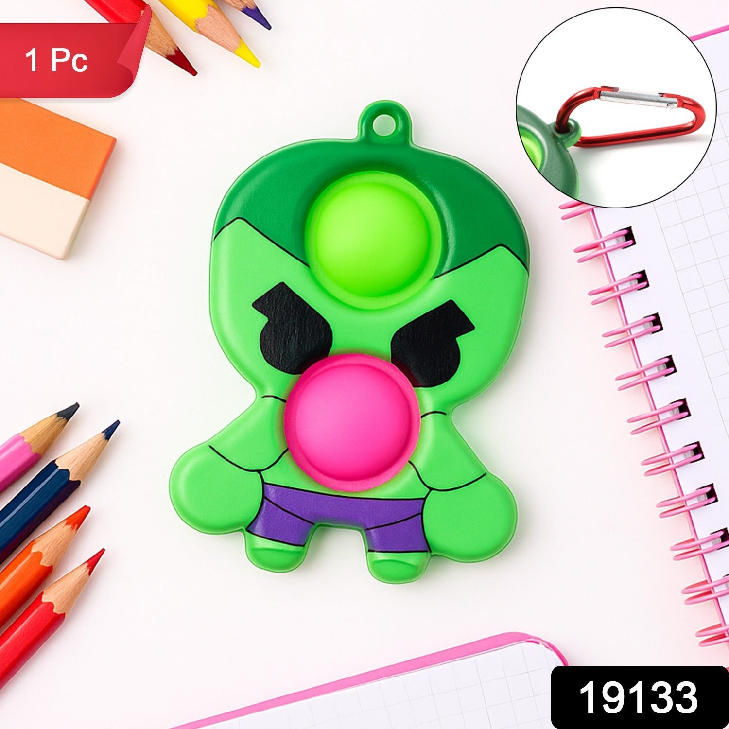 Silicone Pop It Fidget Toy – Portable Stress Relief Keychain Secondary image