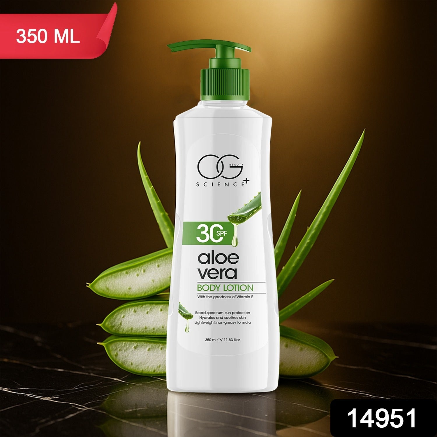 Aloe Vera Body Lotion with SPF 30 – Hydrating & Sun Protecting 350ML Secondary image