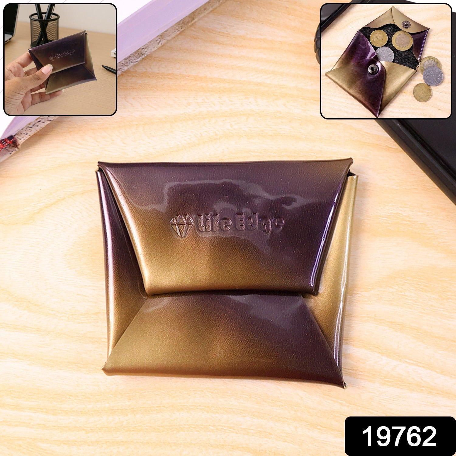 Coin Pouch – Compact, Foldable PU Leather Wallet for Daily Use Secondary image