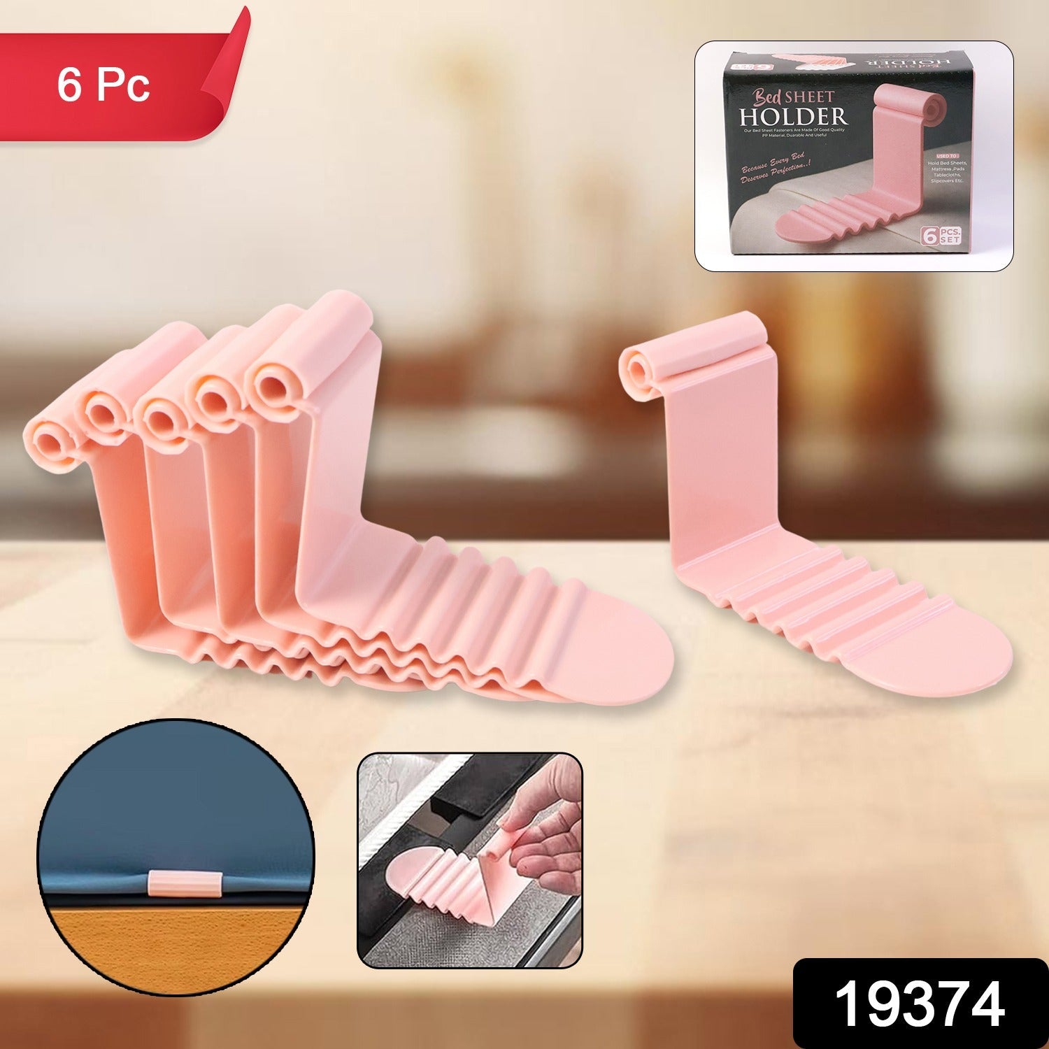 Bed Sheet Holder Clips – 6 Strong Universal Anti-Slip Clips Secondary image