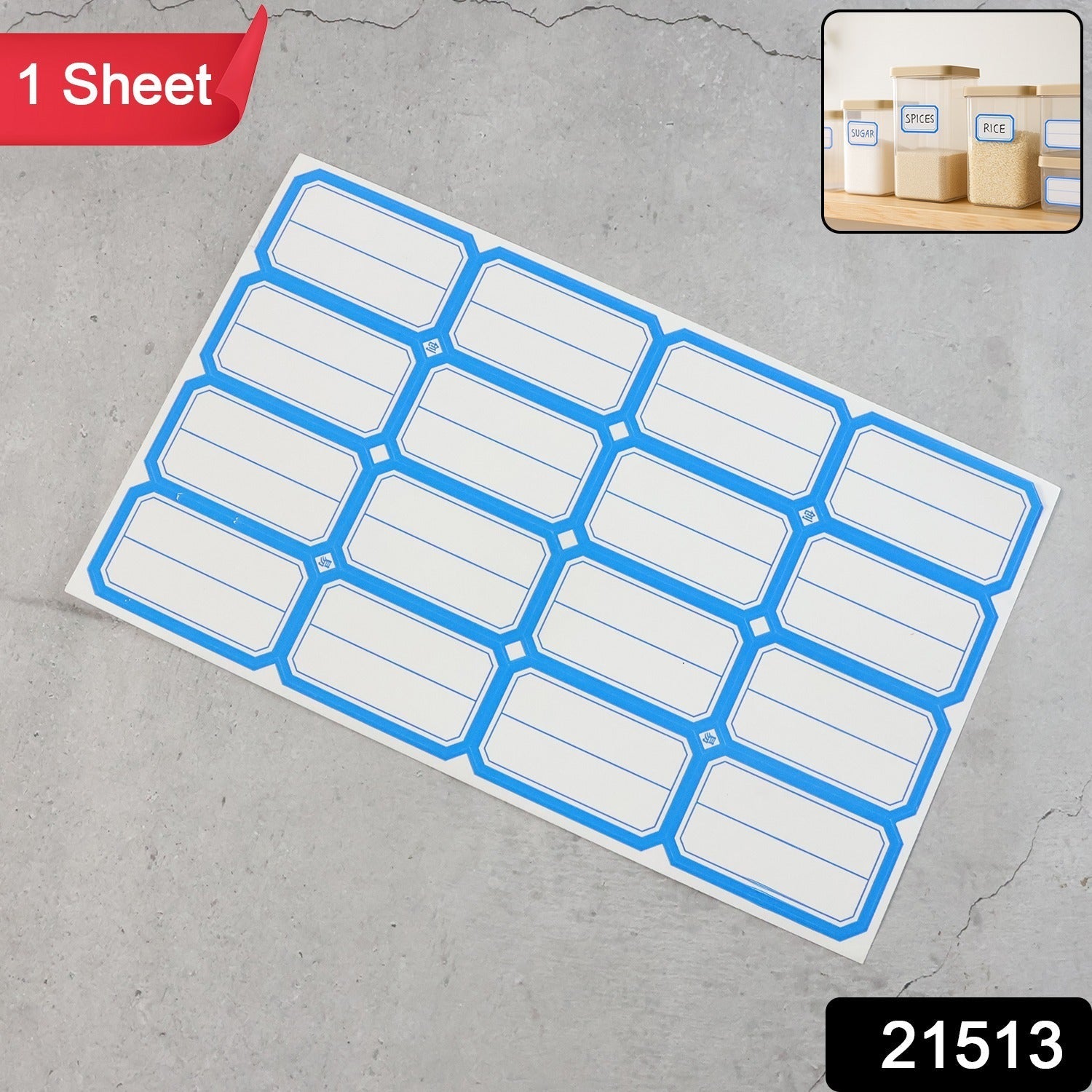 Self-Adhesive Label Stickers – Durable Rectangular Sheets for Organizing Secondary image