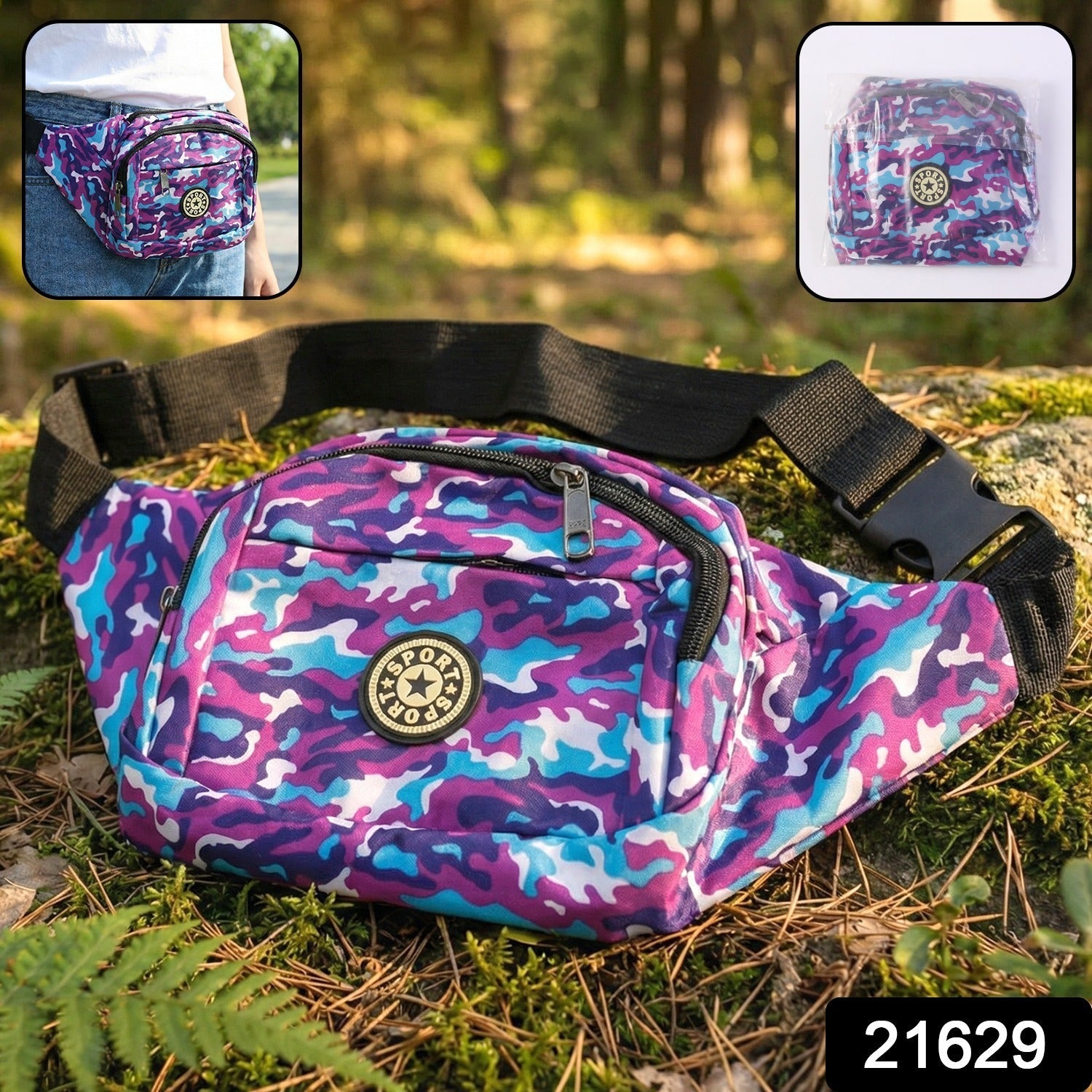 Camouflage Waist Bag – Adjustable Belt for Travel Sports Secondary image