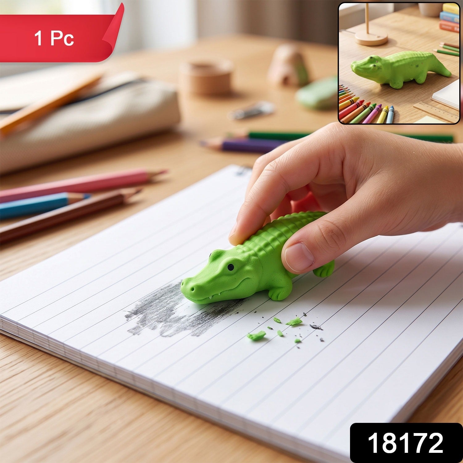 Animal Eraser for Kids – Cute & Educational Stationery | Writezo Secondary image