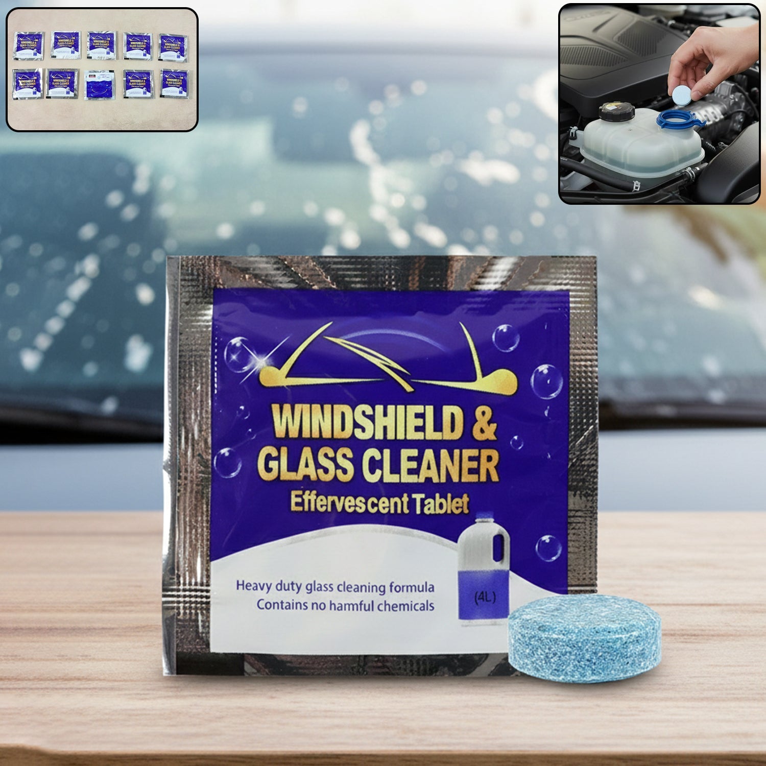Car Wiper Detergent Tablets – Pack of 10 for Clear Windshield Secondary image